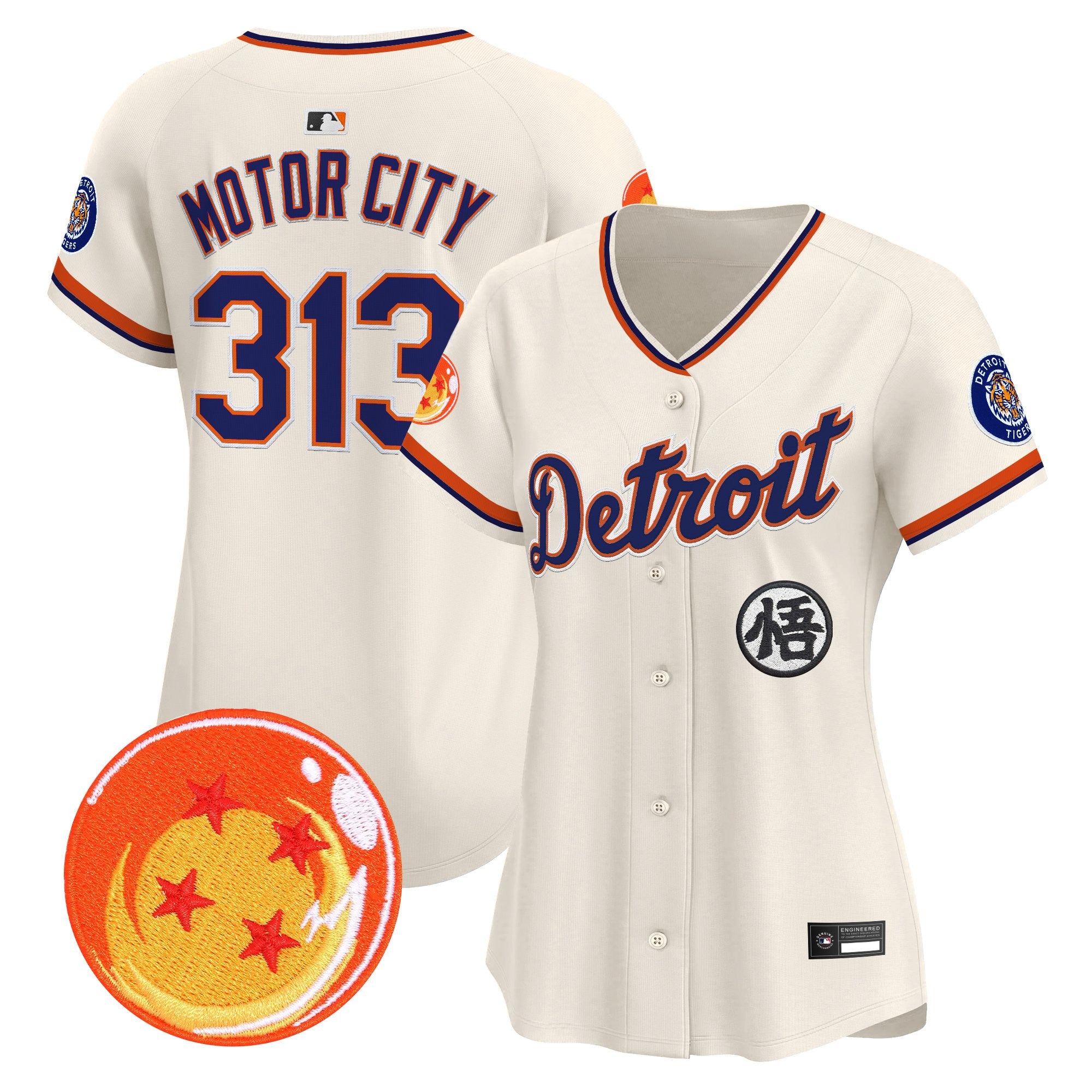 Women's Detroit Tigers x Dragon Ball Vapor Premier Limited Jersey - All Stitched