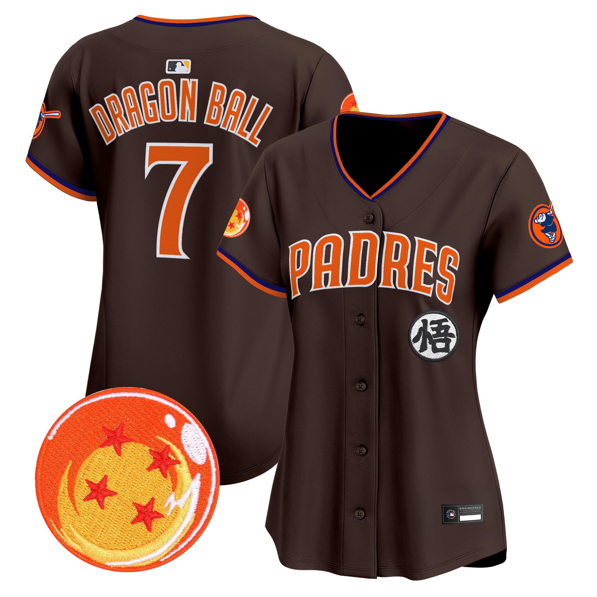 Women's Padres x Dragon Ball Vapor Premier Limited Jersey - All Stitched