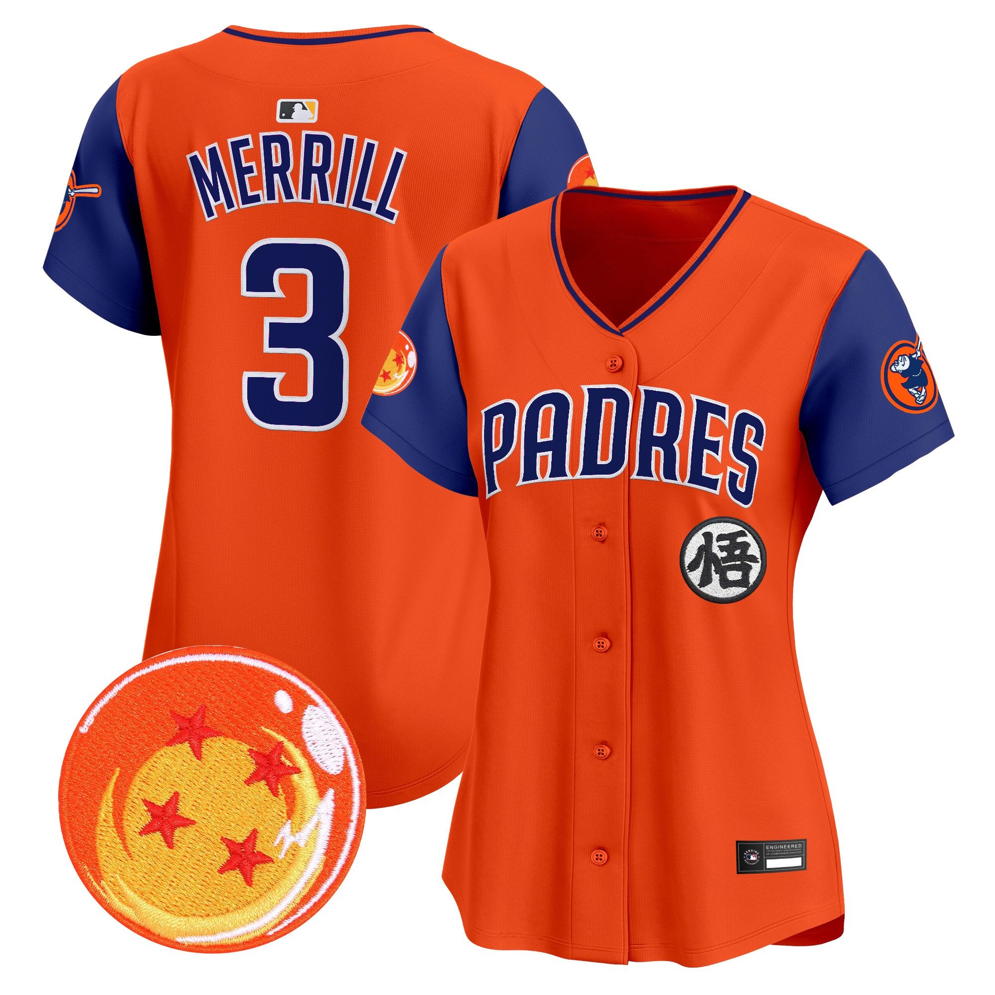 Women's Padres x Dragon Ball Vapor Premier Limited Jersey - All Stitched