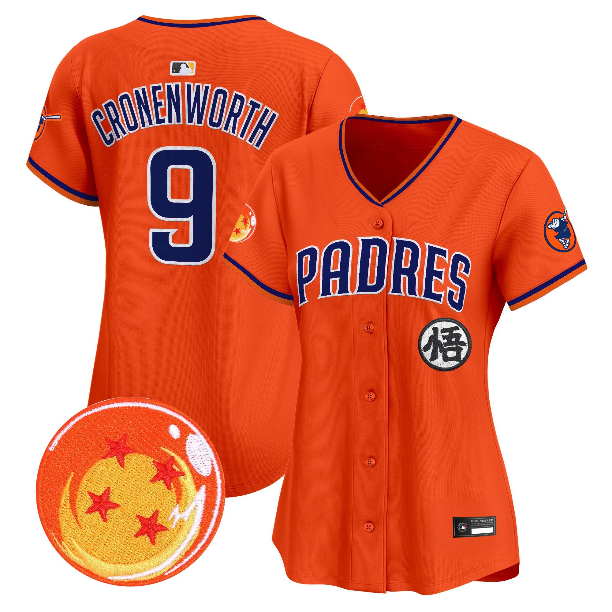 Women's Padres x Dragon Ball Vapor Premier Limited Jersey - All Stitched