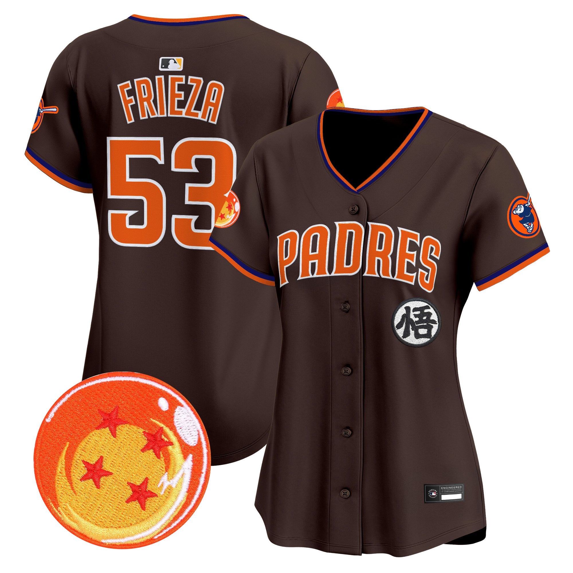 Women's Padres x Dragon Ball Vapor Premier Limited Jersey - All Stitched
