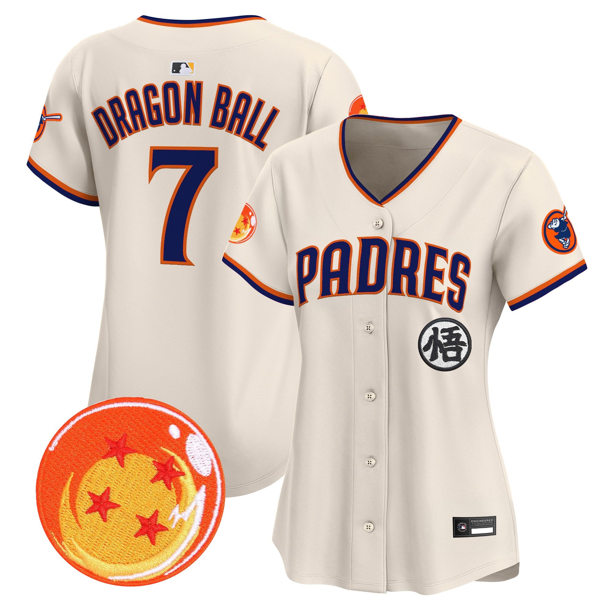 Women's Padres x Dragon Ball Vapor Premier Limited Jersey - All Stitched