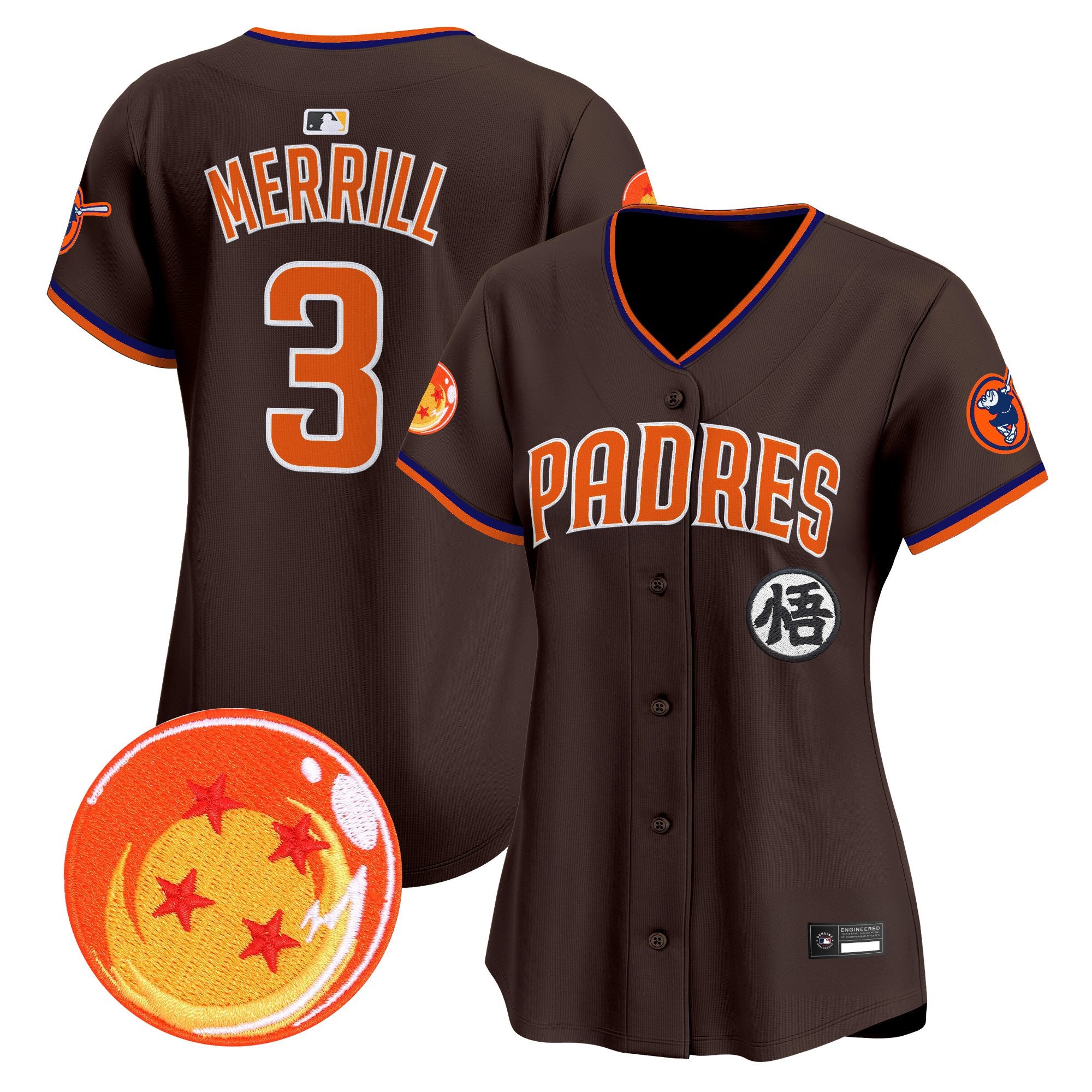 Women's Padres x Dragon Ball Vapor Premier Limited Jersey - All Stitched
