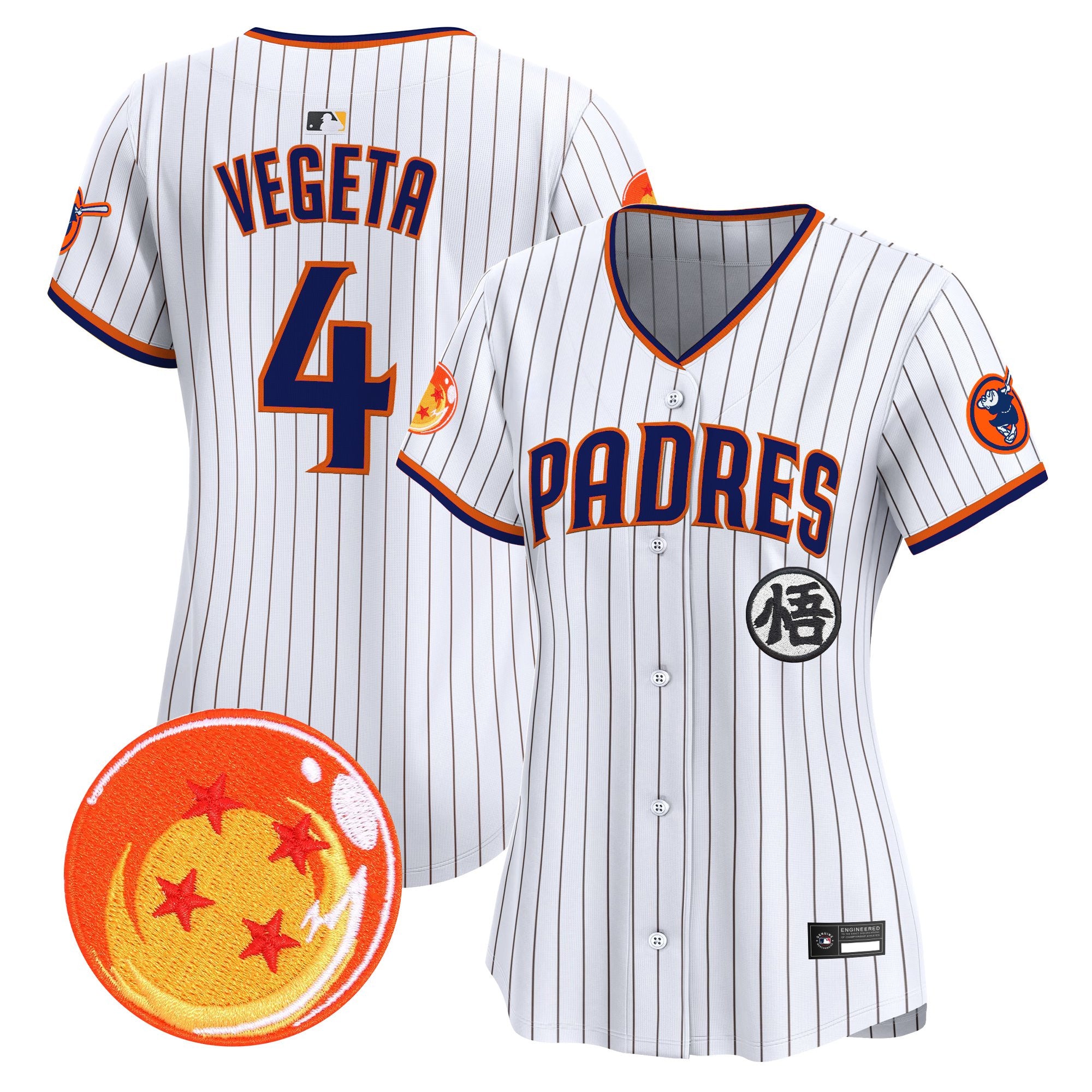 Women's Padres x Dragon Ball Vapor Premier Limited Jersey - All Stitched