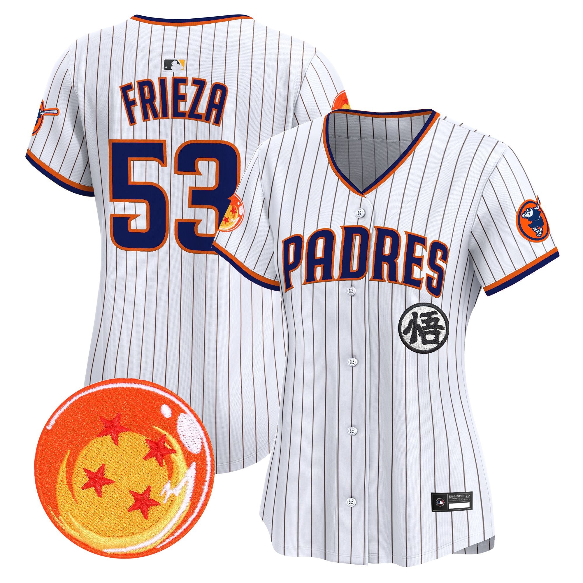 Women's Padres x Dragon Ball Vapor Premier Limited Jersey - All Stitched