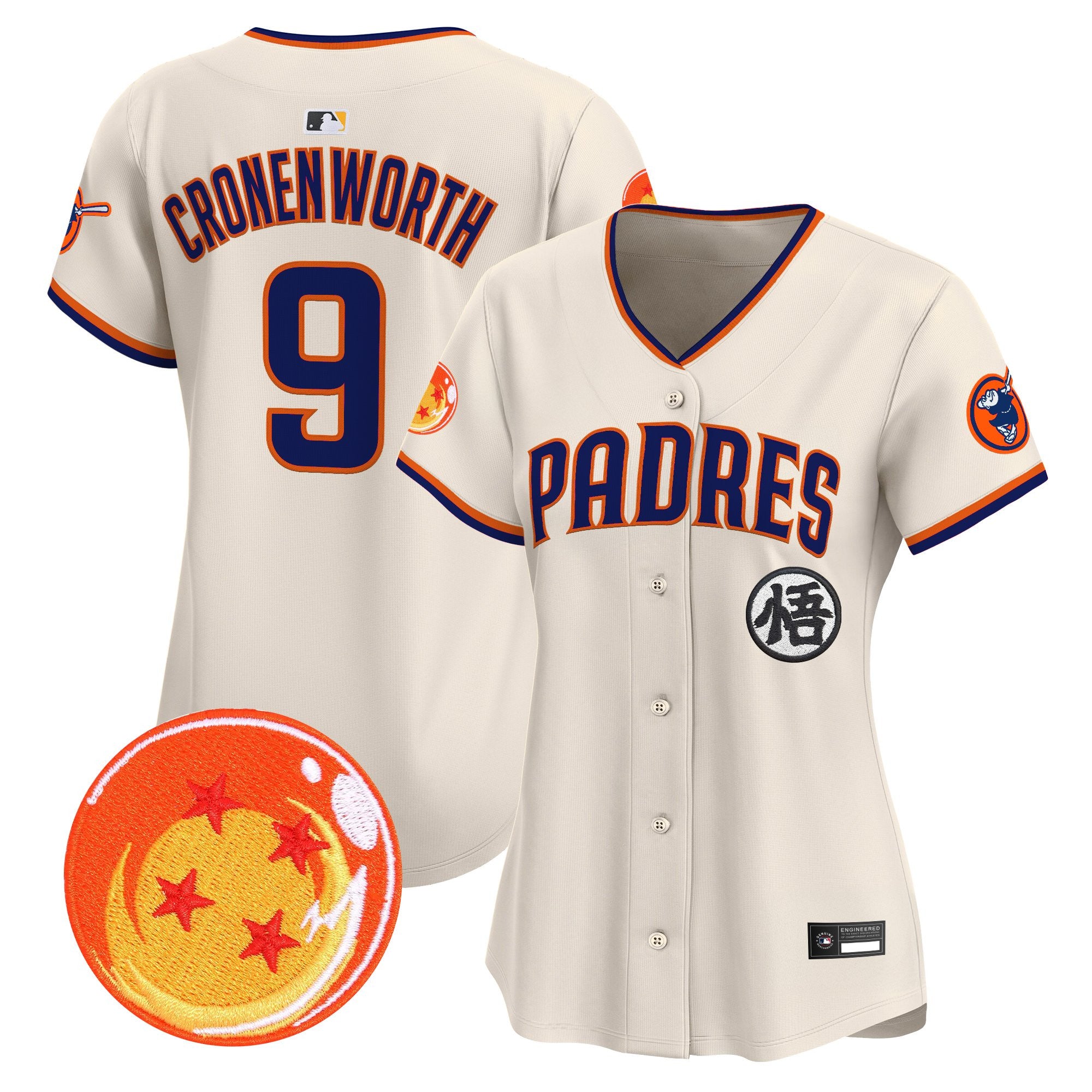 Women's Padres x Dragon Ball Vapor Premier Limited Jersey - All Stitched