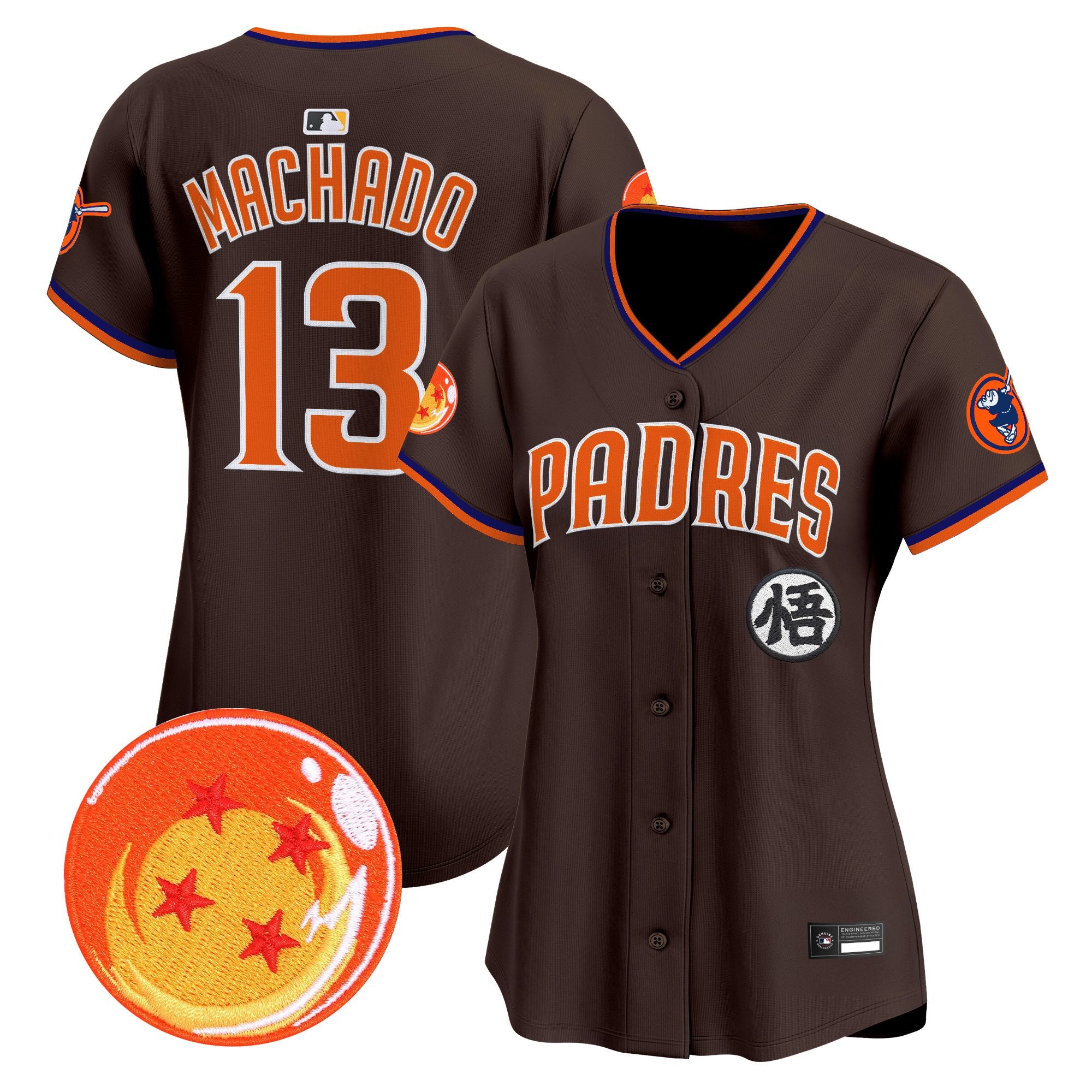 Women's Padres x Dragon Ball Vapor Premier Limited Jersey - All Stitched
