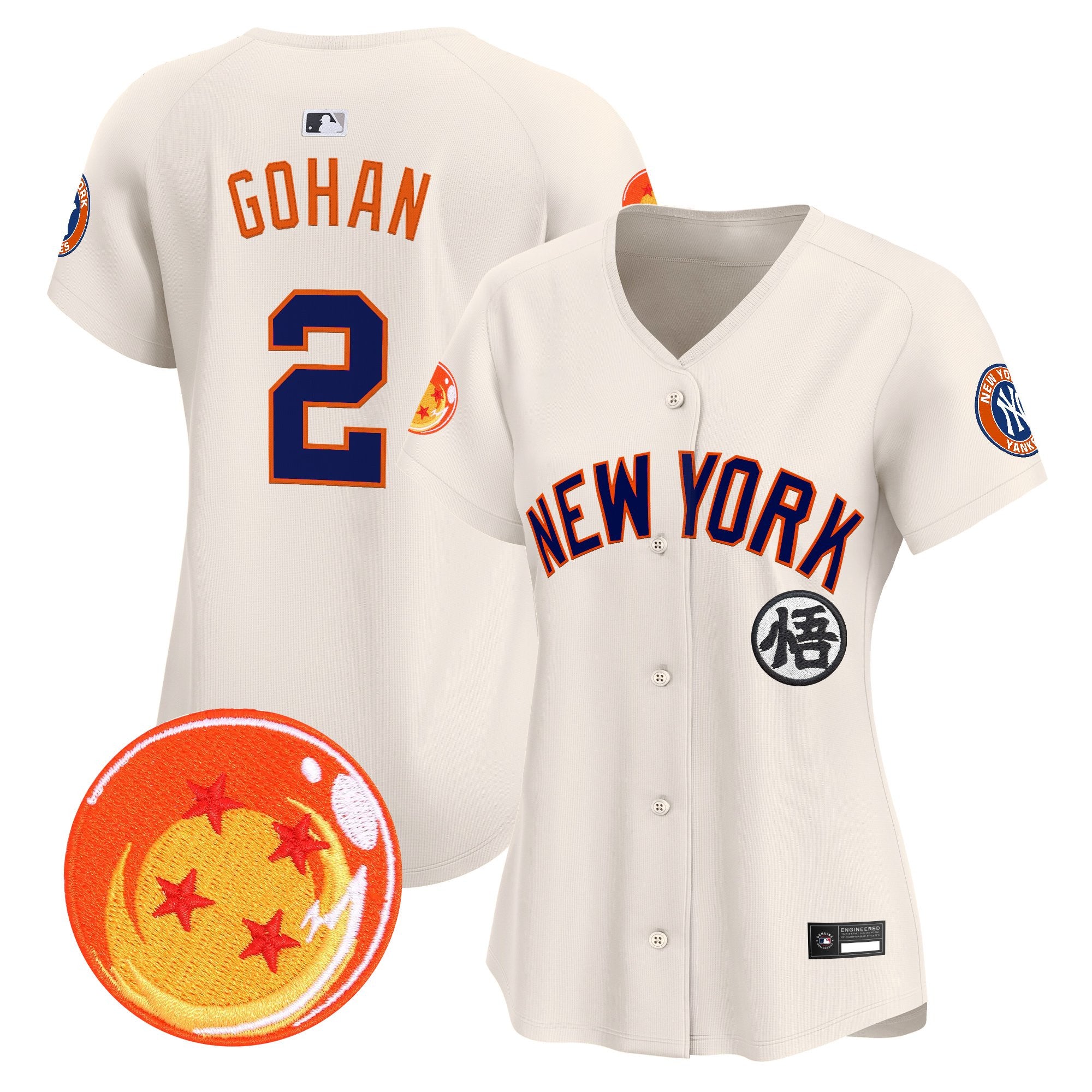 Women's New York Yankees x Dragon Ball Vapor Premier Limited Jersey - All Stitched
