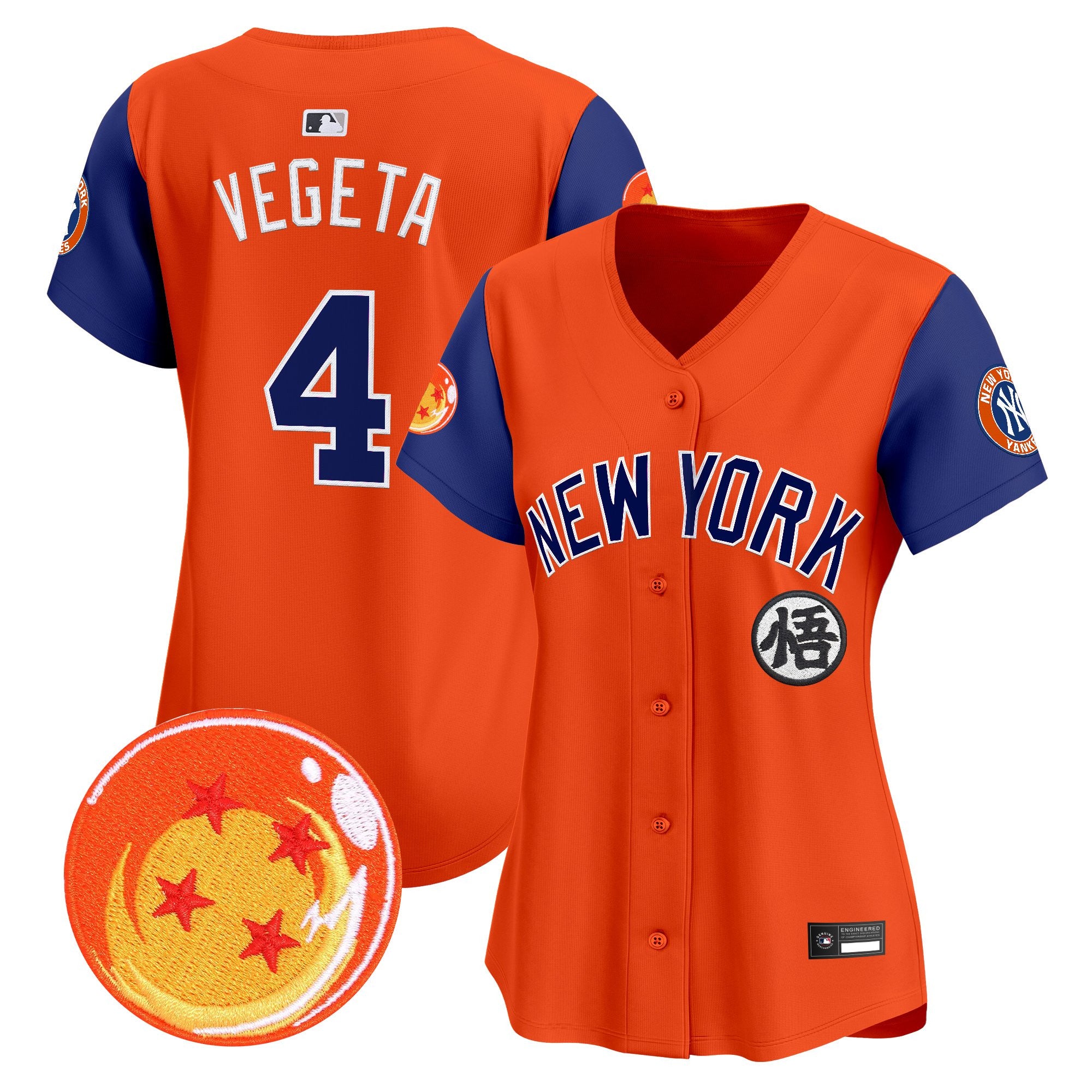 Women's New York Yankees x Dragon Ball Vapor Premier Limited Jersey - All Stitched