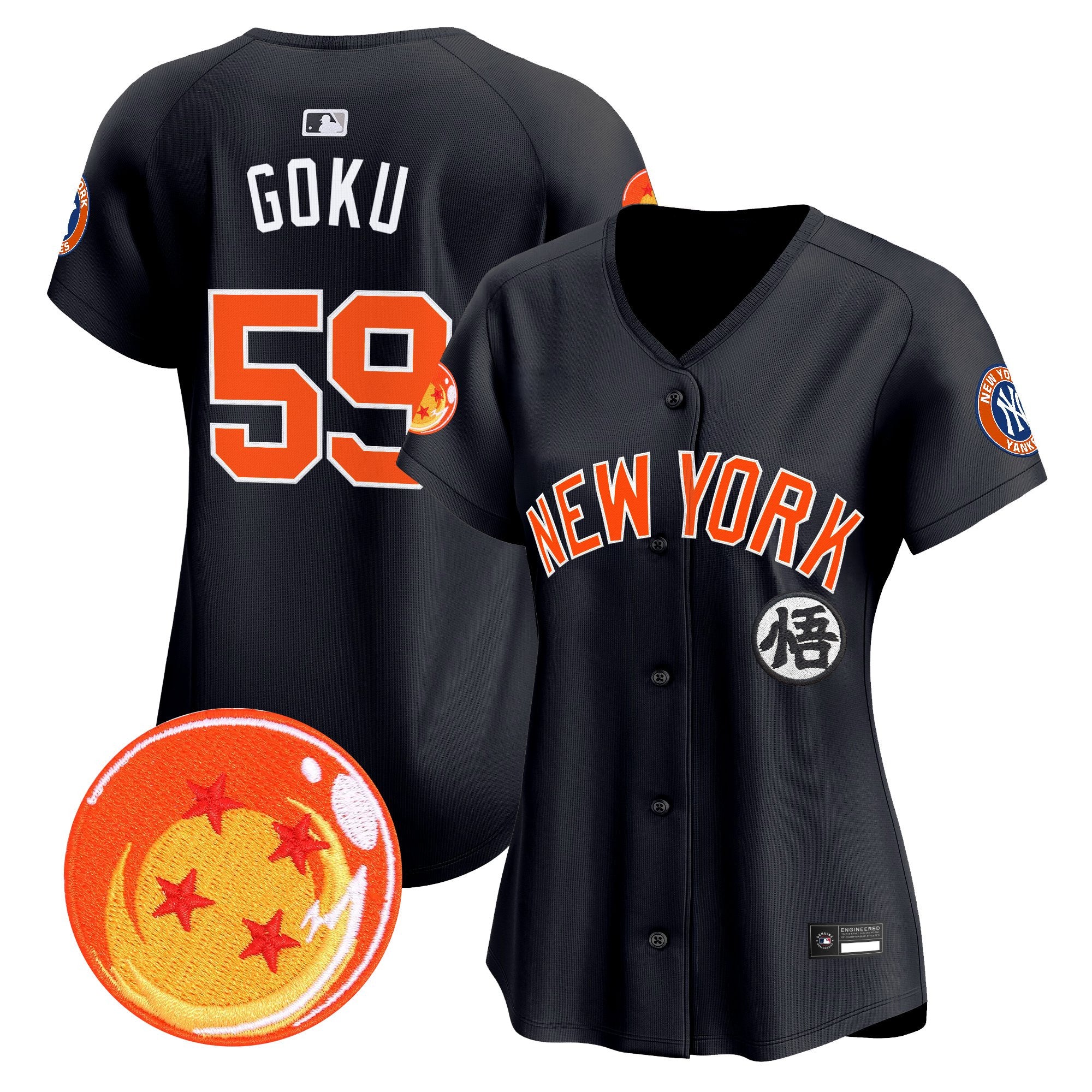 Women's New York Yankees x Dragon Ball Vapor Premier Limited Jersey - All Stitched