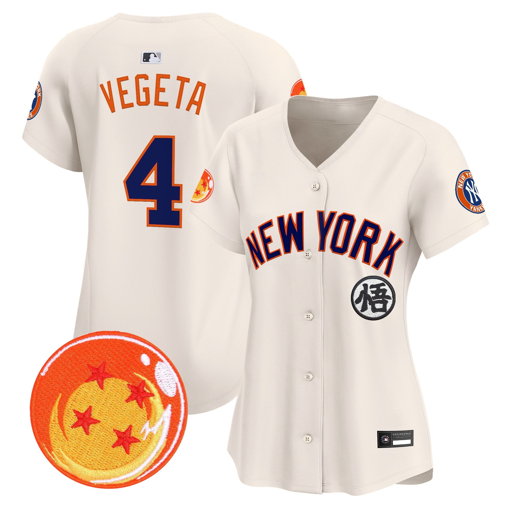 Women's New York Yankees x Dragon Ball Vapor Premier Limited Jersey - All Stitched