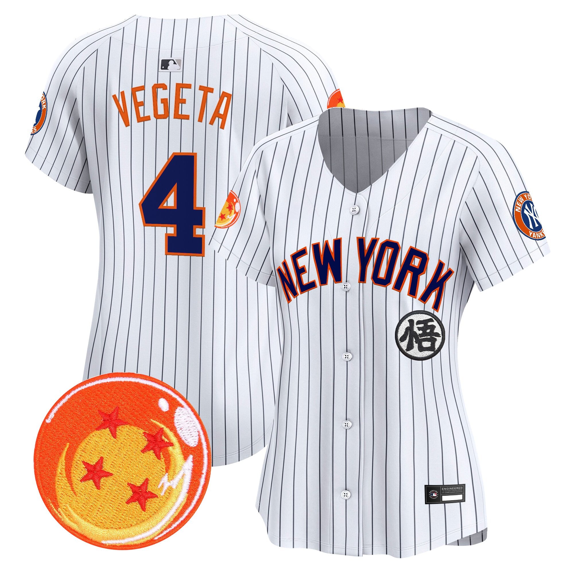 Women's New York Yankees x Dragon Ball Vapor Premier Limited Jersey - All Stitched