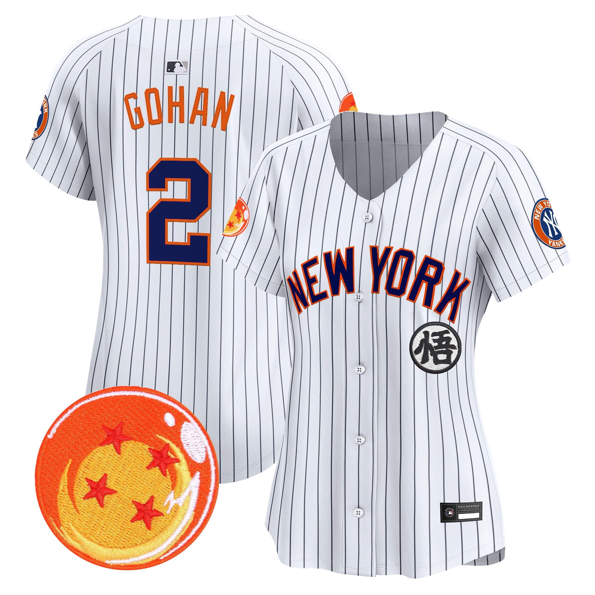 Women's New York Yankees x Dragon Ball Vapor Premier Limited Jersey - All Stitched