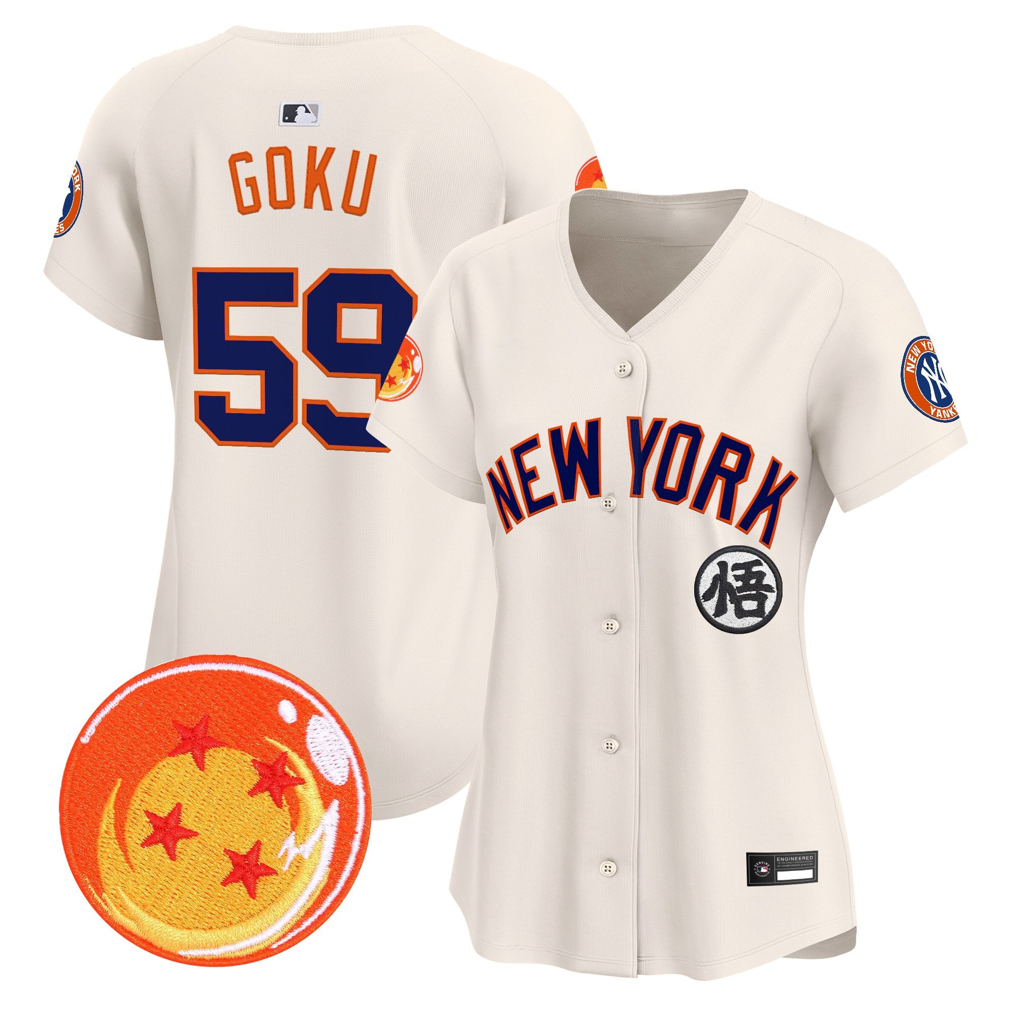 Women's New York Yankees x Dragon Ball Vapor Premier Limited Jersey - All Stitched