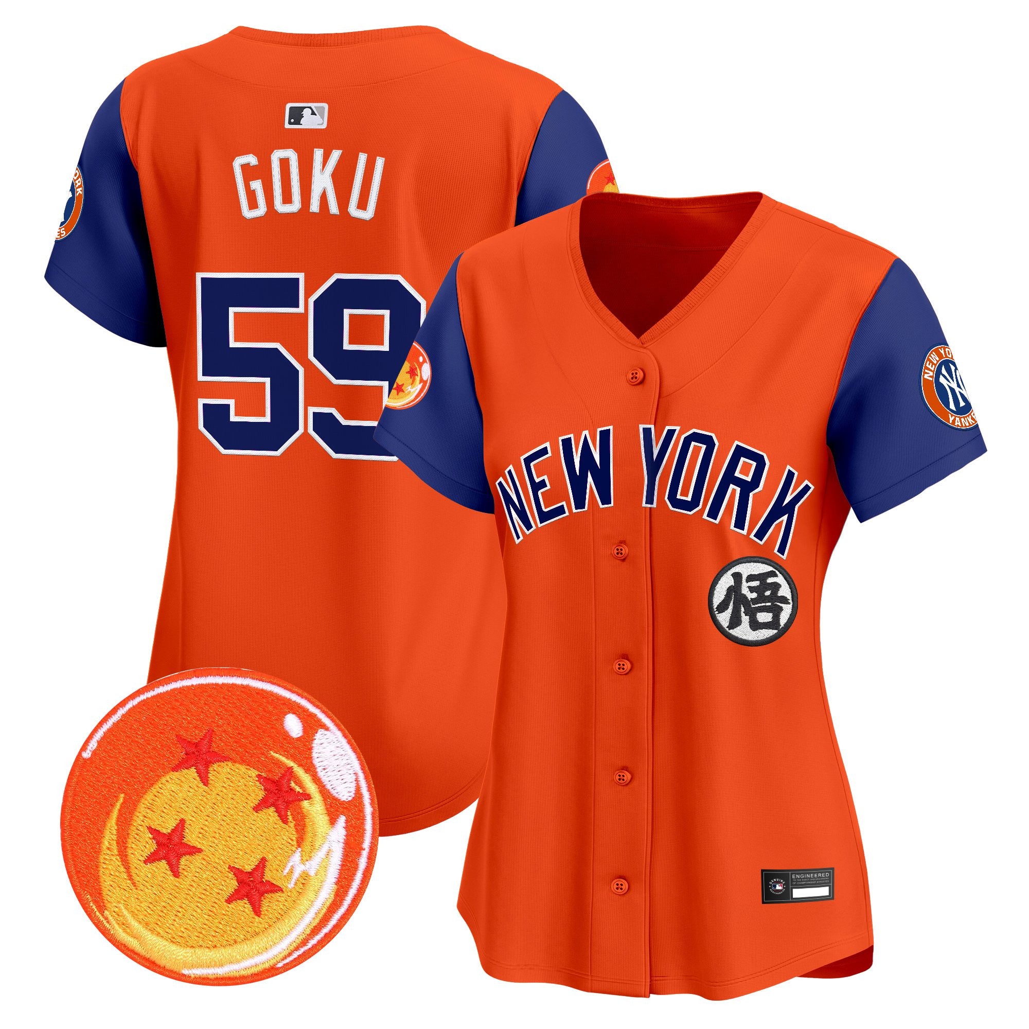Women's New York Yankees x Dragon Ball Vapor Premier Limited Jersey - All Stitched