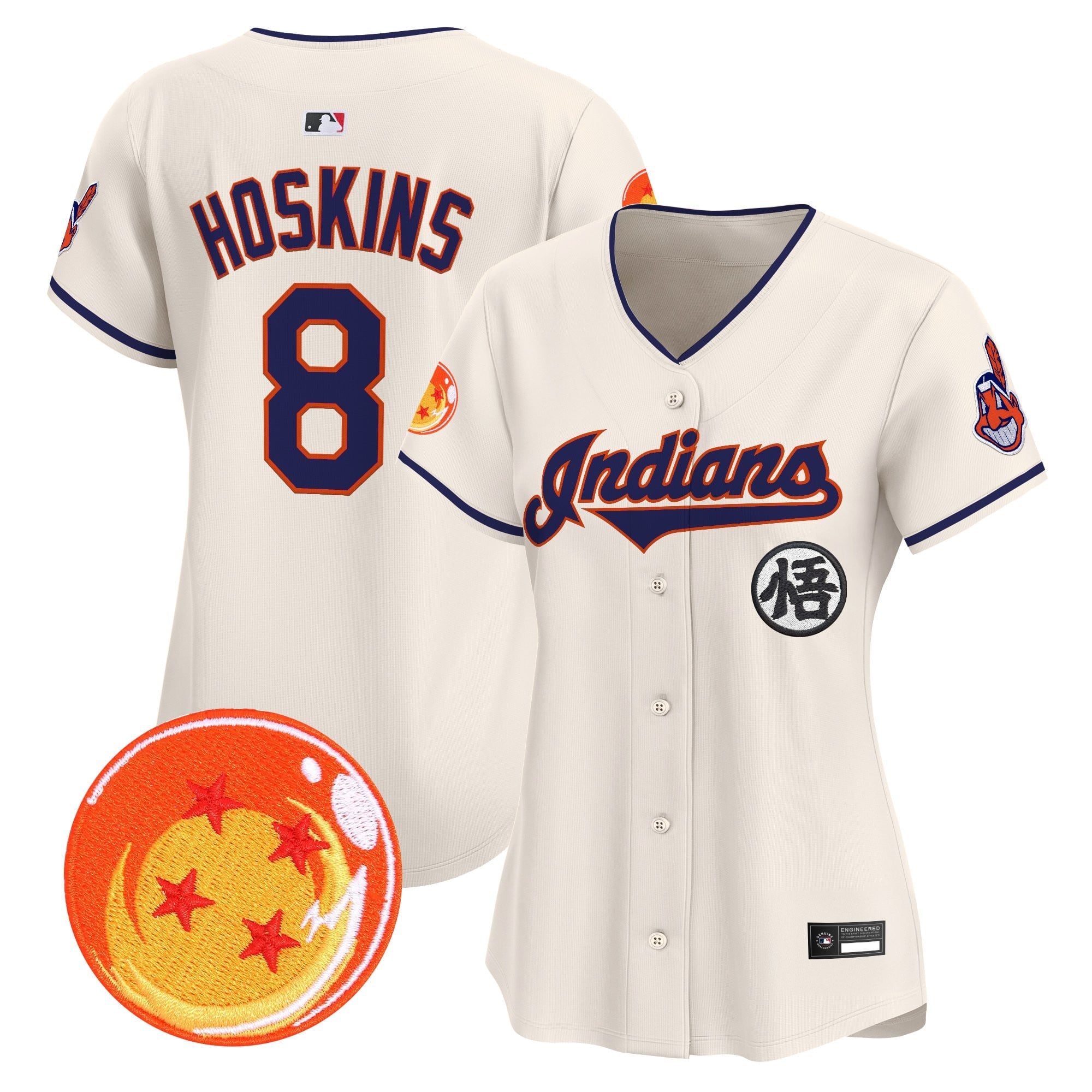 Women's Cleveland Indians x Dragon Ball Vapor Premier Limited Jersey - All Stitched