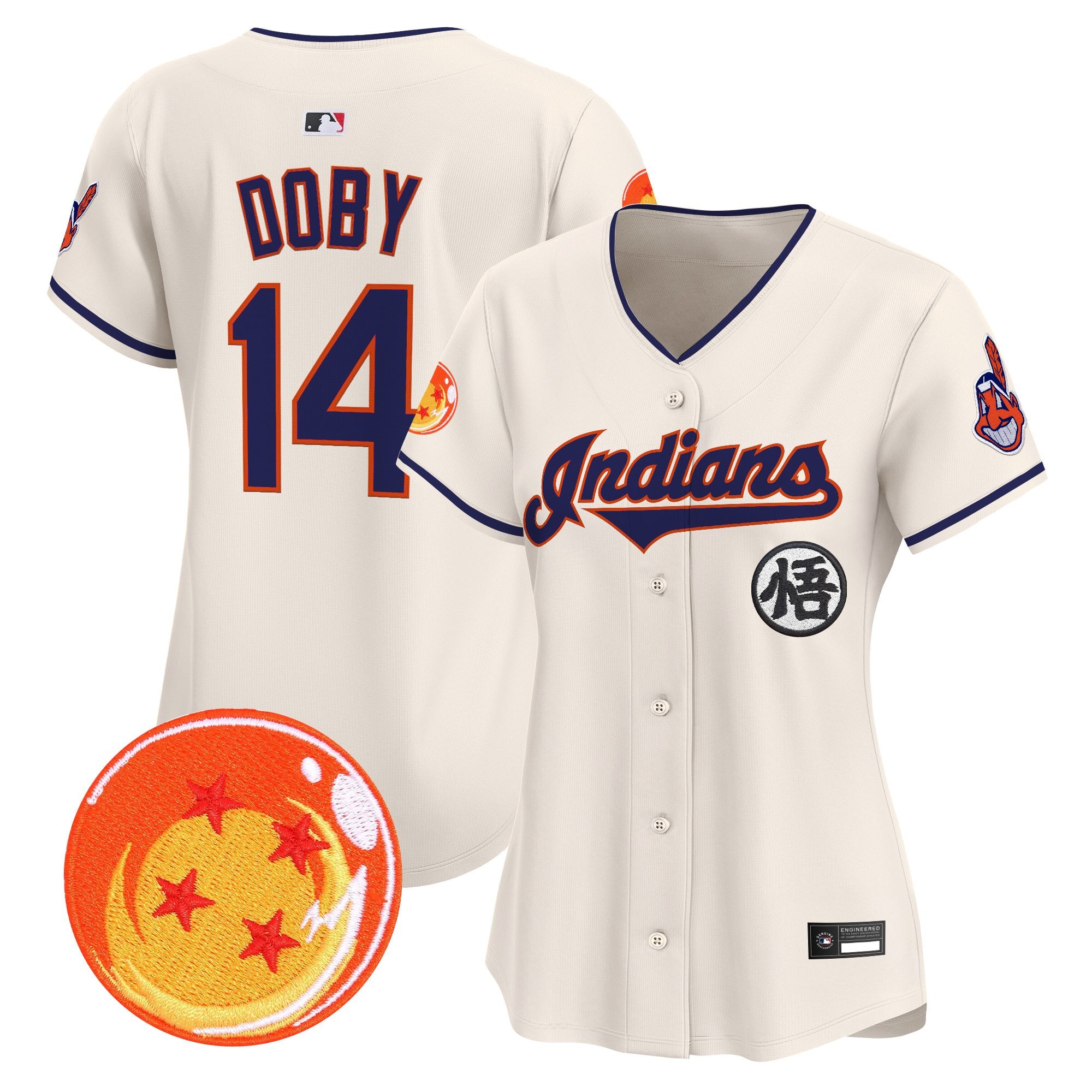 Women's Cleveland Indians x Dragon Ball Vapor Premier Limited Jersey - All Stitched