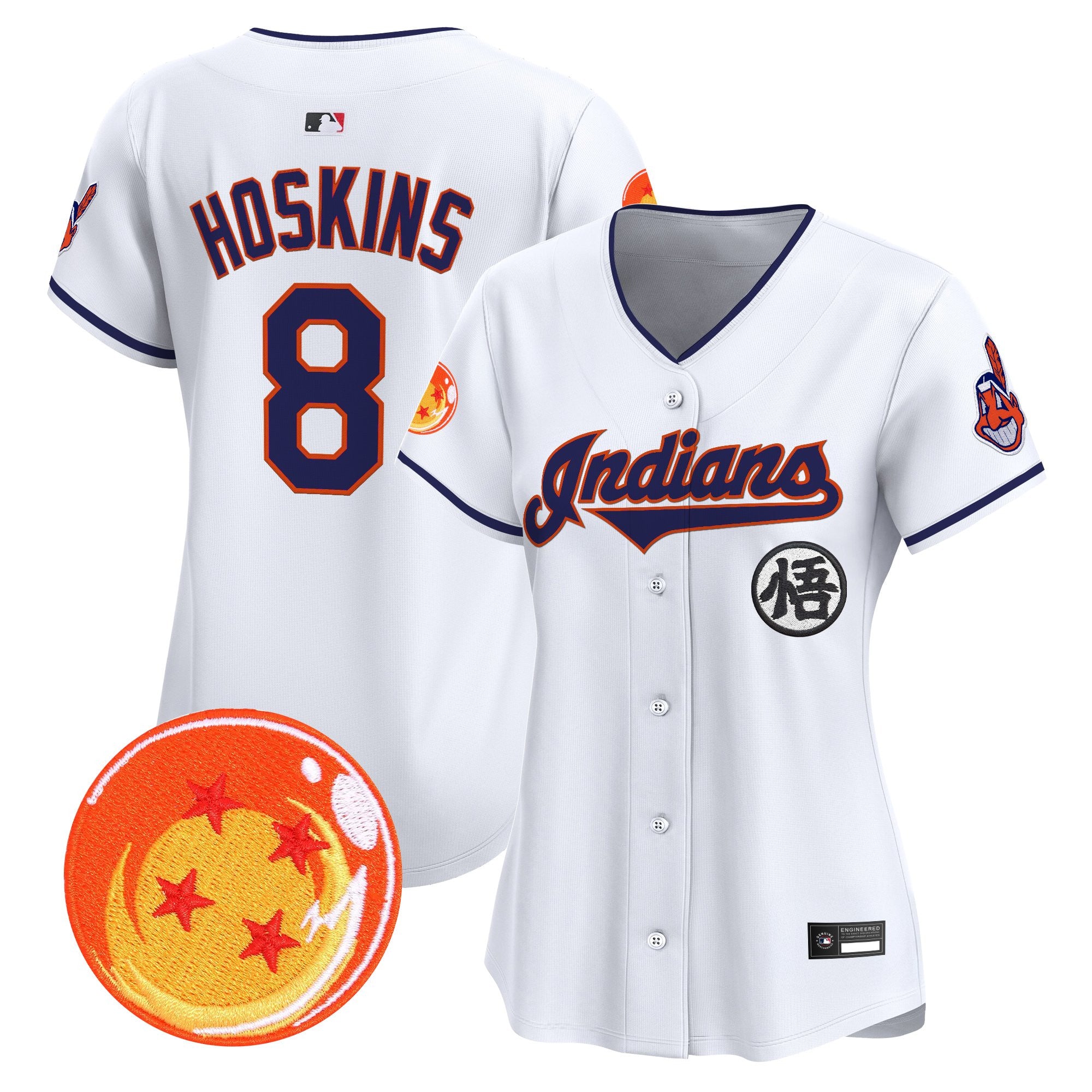 Women's Cleveland Indians x Dragon Ball Vapor Premier Limited Jersey - All Stitched