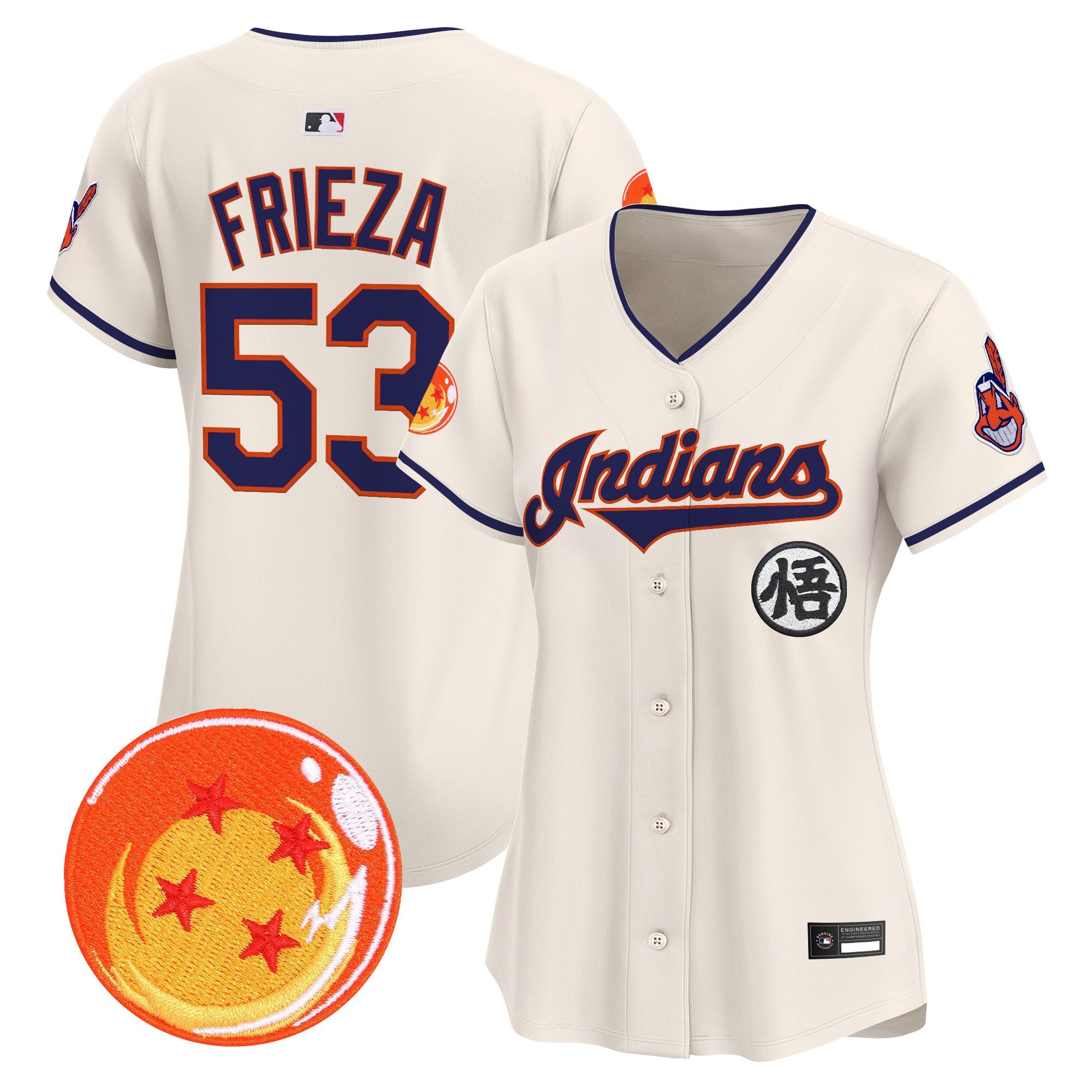 Women's Cleveland Indians x Dragon Ball Vapor Premier Limited Jersey - All Stitched