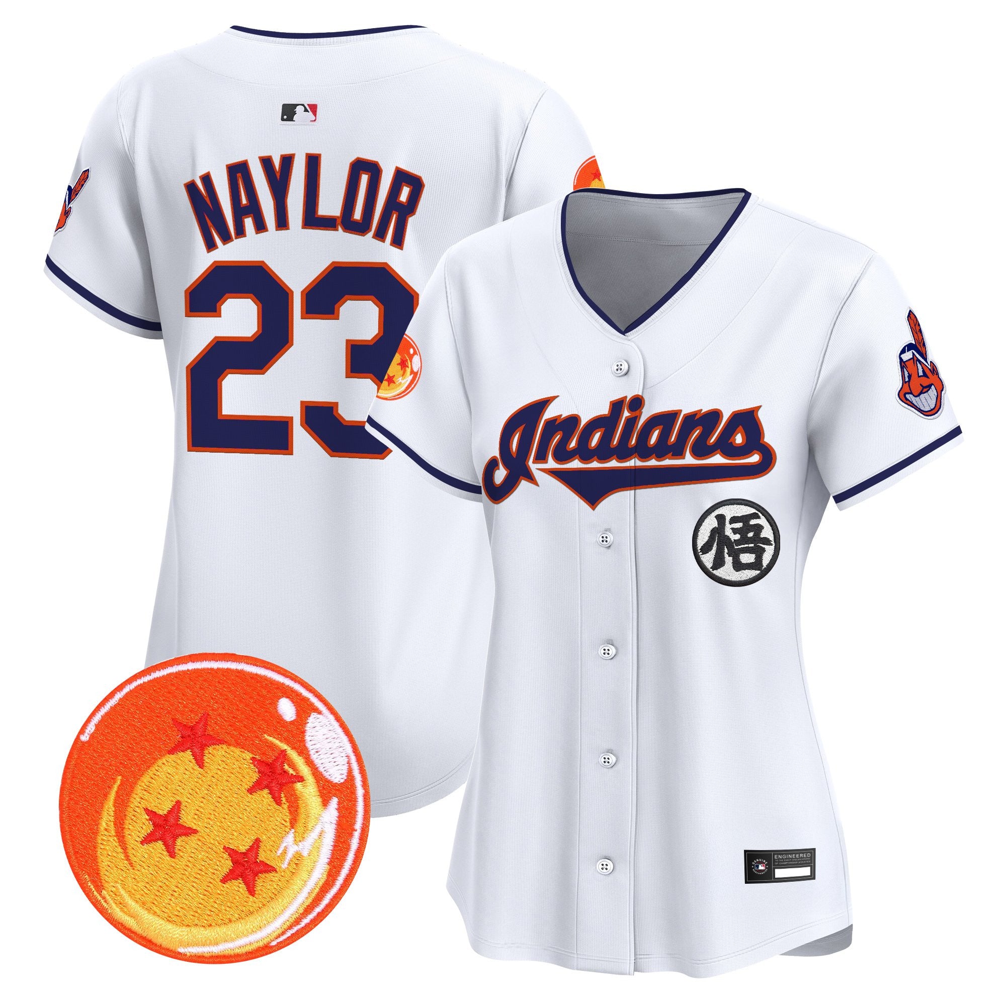 Women's Cleveland Indians x Dragon Ball Vapor Premier Limited Jersey - All Stitched