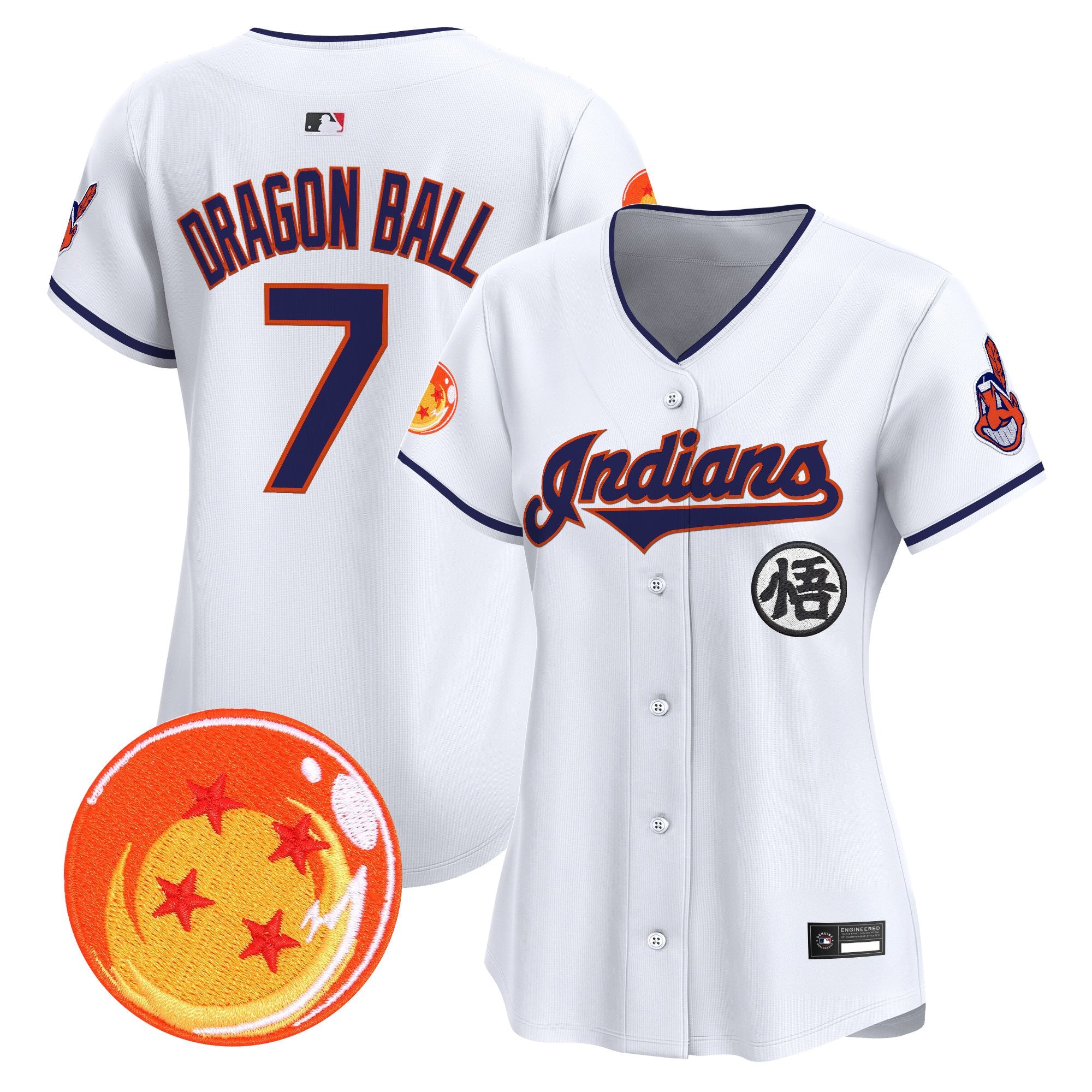 Women's Cleveland Indians x Dragon Ball Vapor Premier Limited Jersey - All Stitched