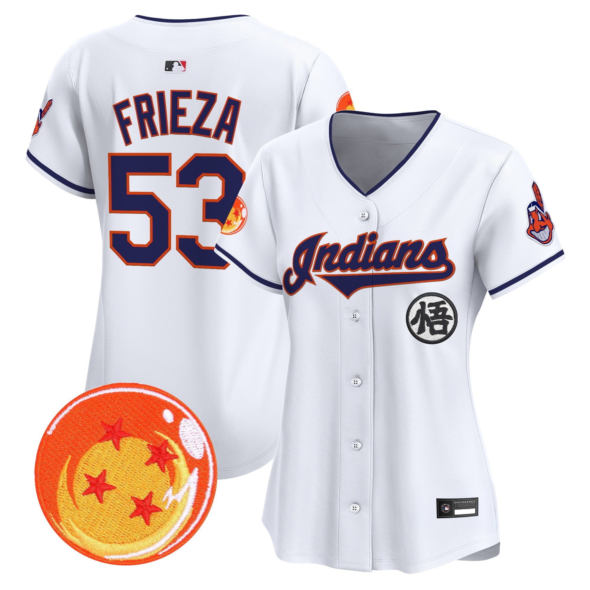 Women's Cleveland Indians x Dragon Ball Vapor Premier Limited Jersey - All Stitched