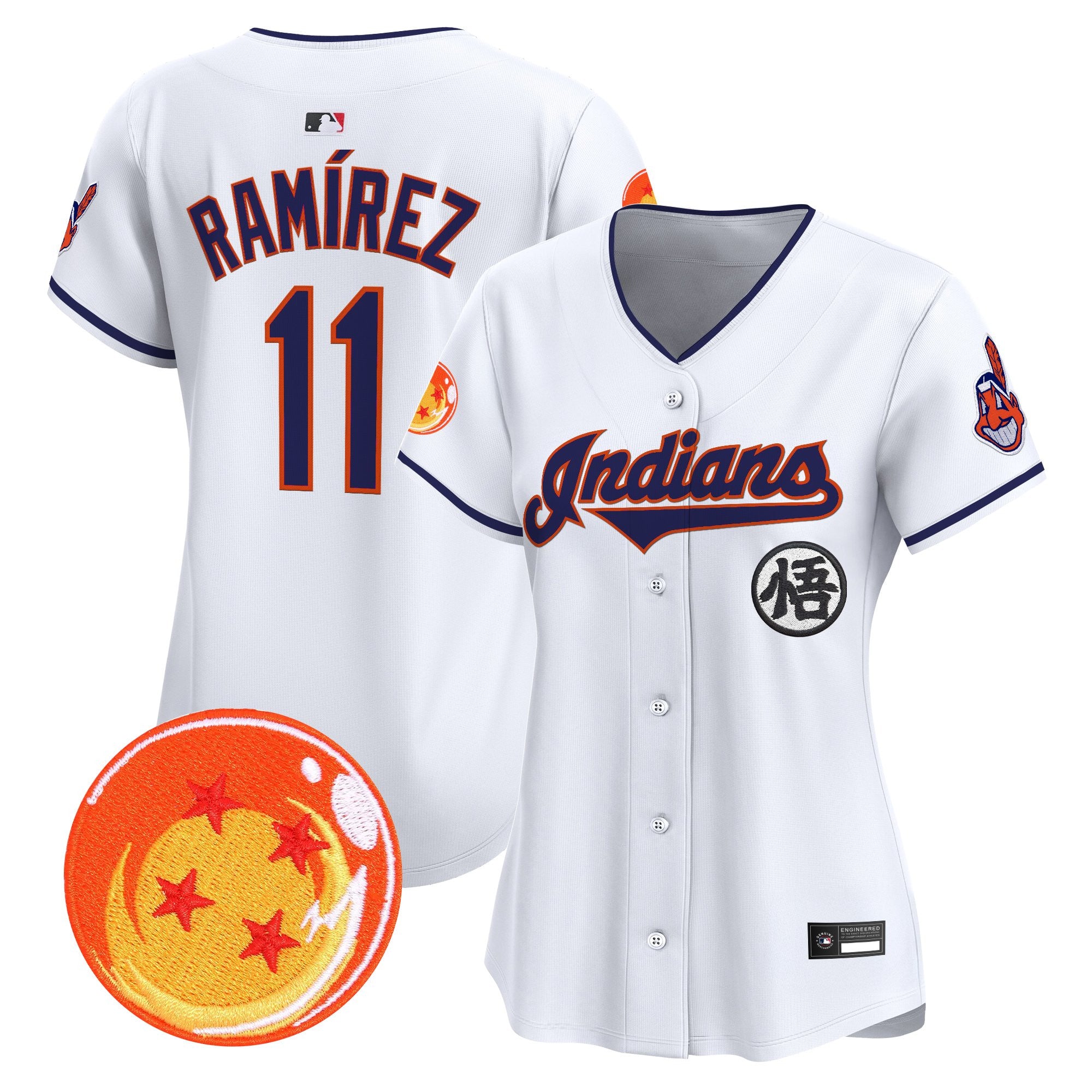 Women's Cleveland Indians x Dragon Ball Vapor Premier Limited Jersey - All Stitched