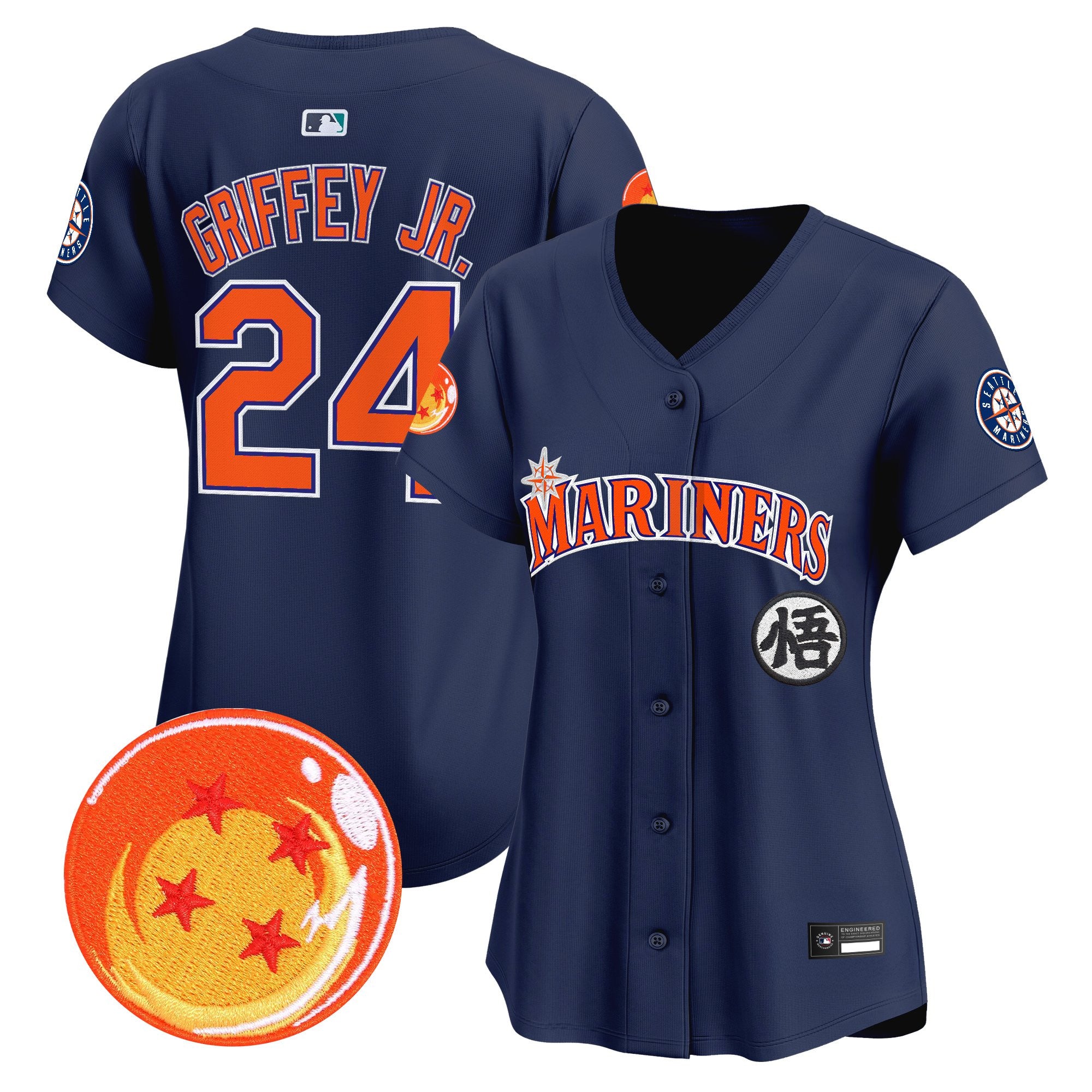 Women's Seattle Mariners x Dragon Ball Vapor Premier Limited Jersey - All Stitched