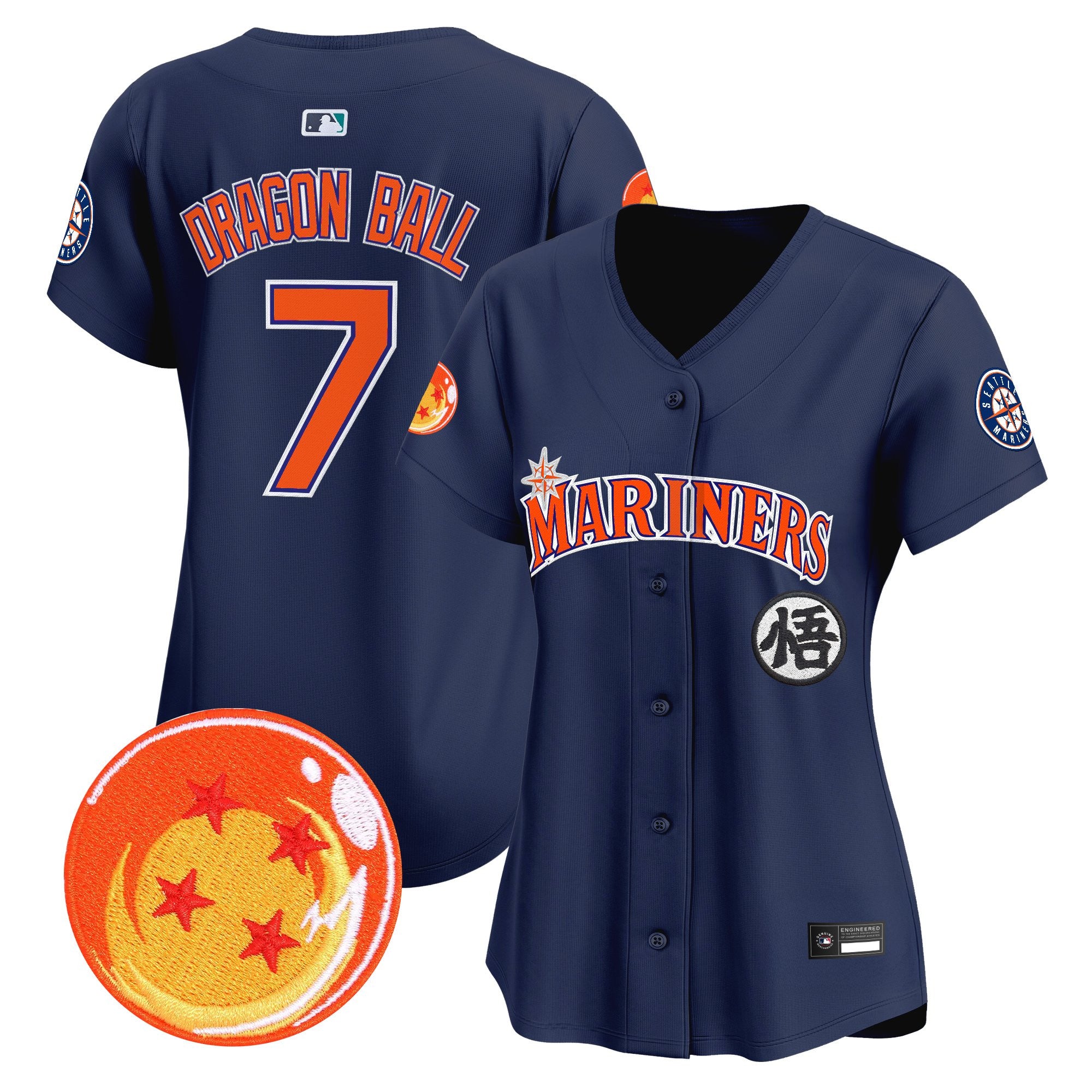 Women's Seattle Mariners x Dragon Ball Vapor Premier Limited Jersey - All Stitched