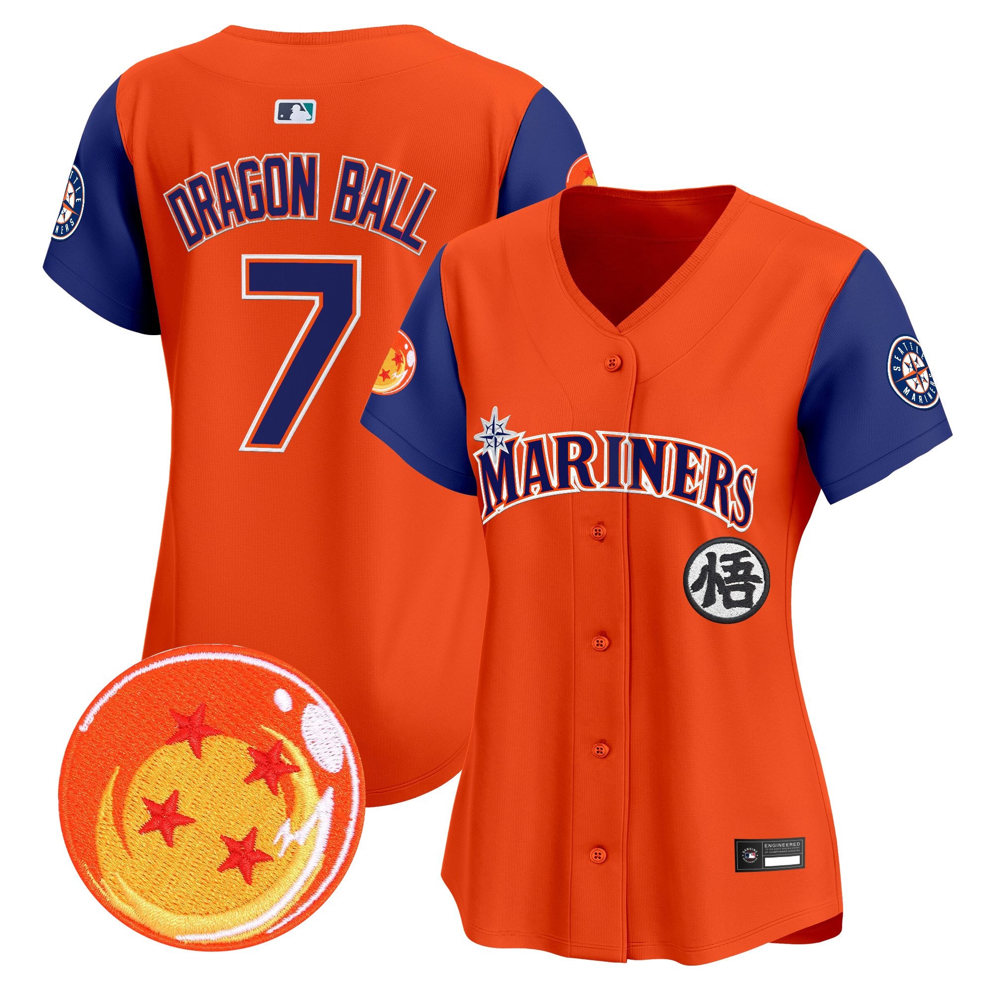 Women's Seattle Mariners x Dragon Ball Vapor Premier Limited Jersey - All Stitched
