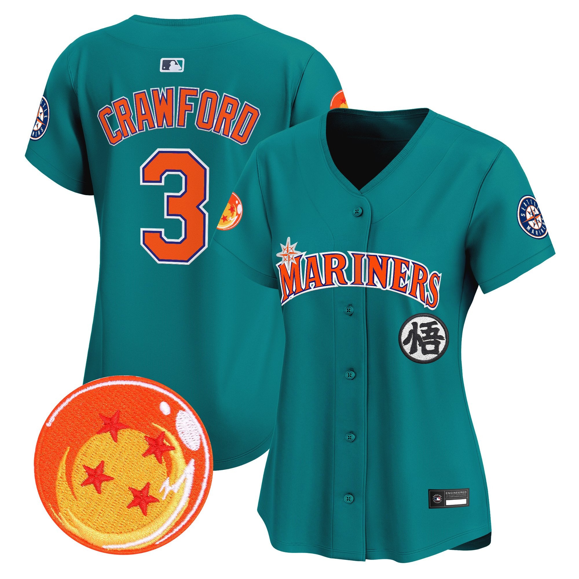Women's Seattle Mariners x Dragon Ball Vapor Premier Limited Jersey - All Stitched