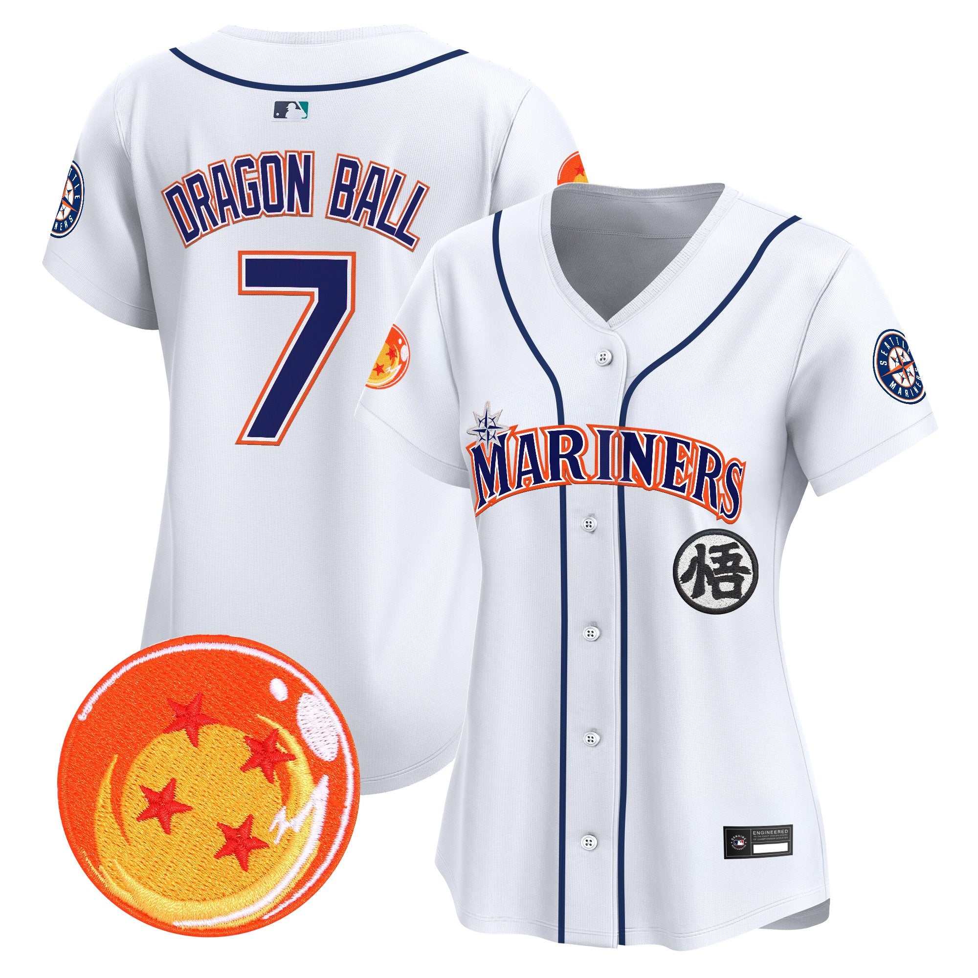 Women's Seattle Mariners x Dragon Ball Vapor Premier Limited Jersey - All Stitched