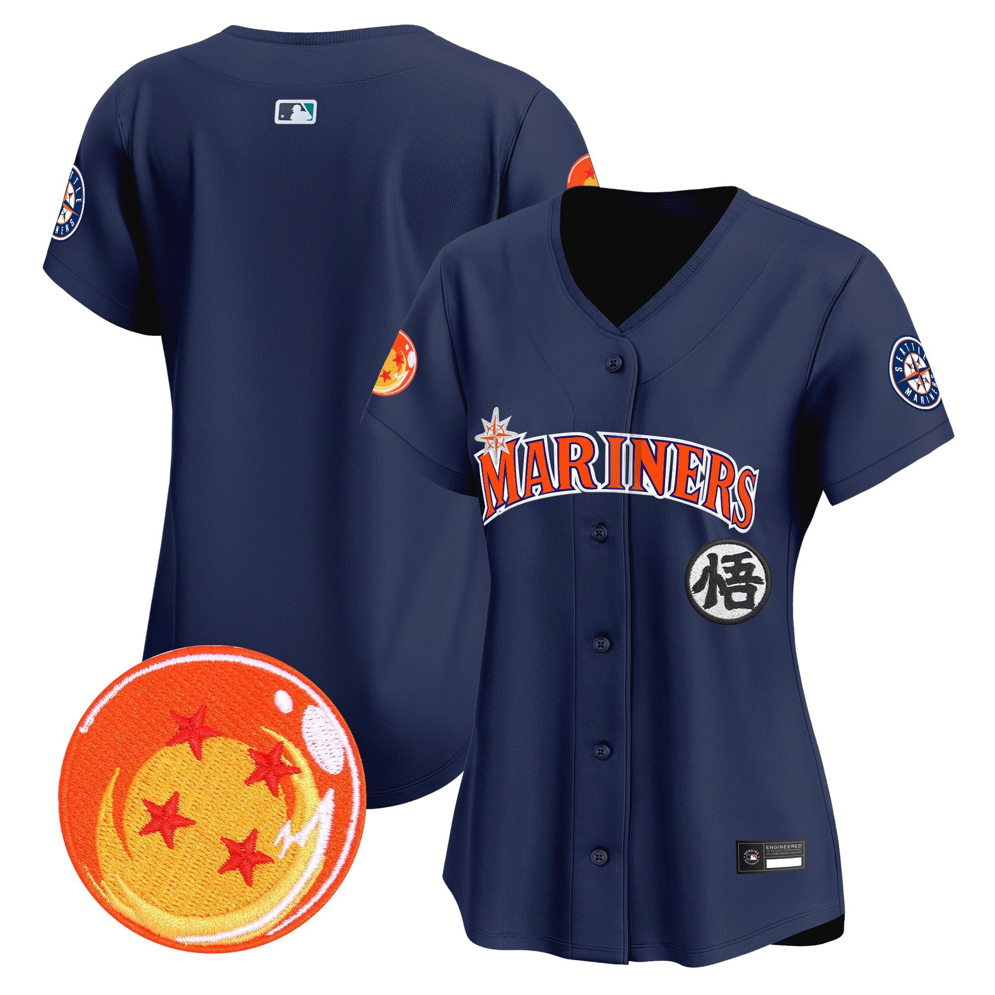 Women's Seattle Mariners x Dragon Ball Vapor Premier Limited Jersey - All Stitched