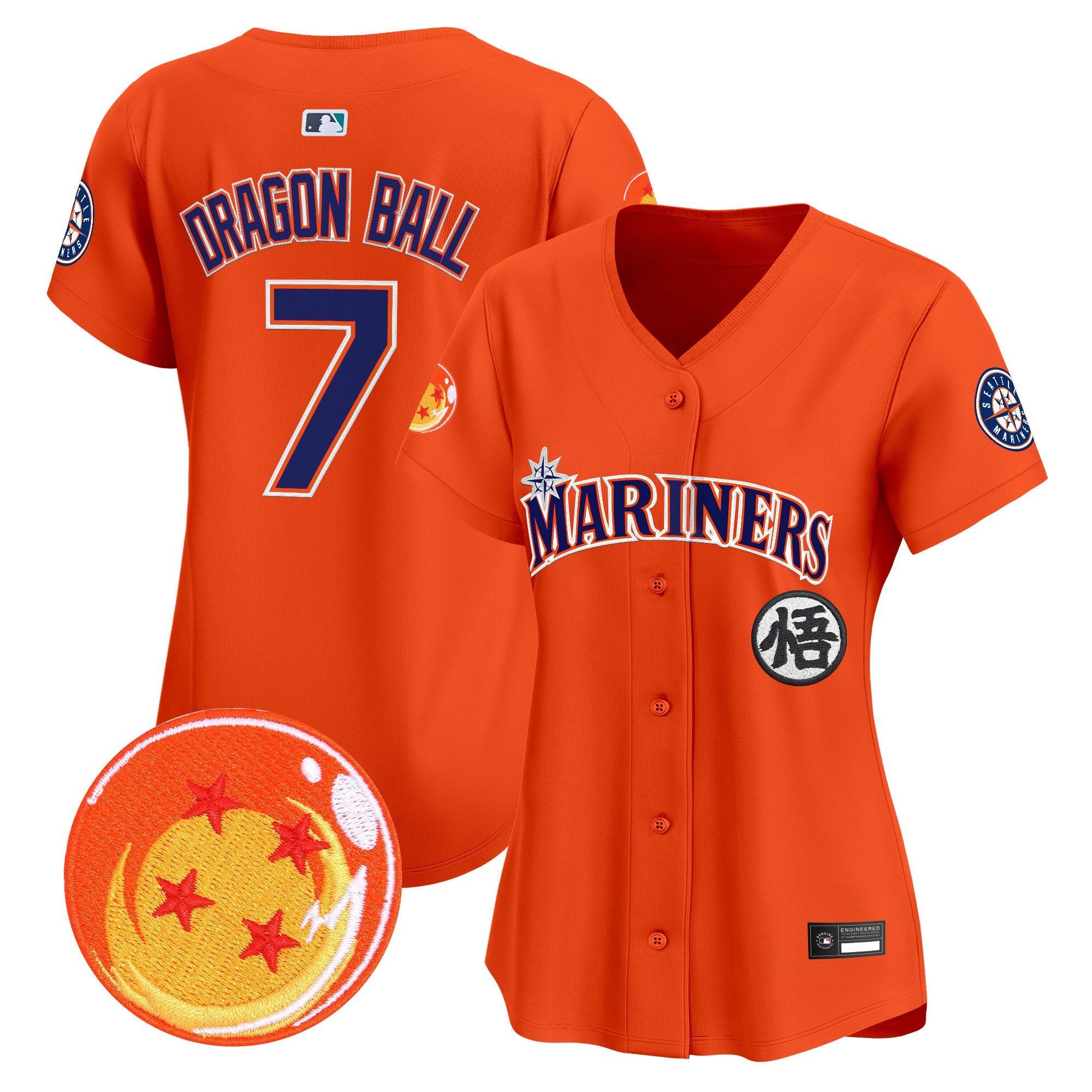 Women's Seattle Mariners x Dragon Ball Vapor Premier Limited Jersey - All Stitched