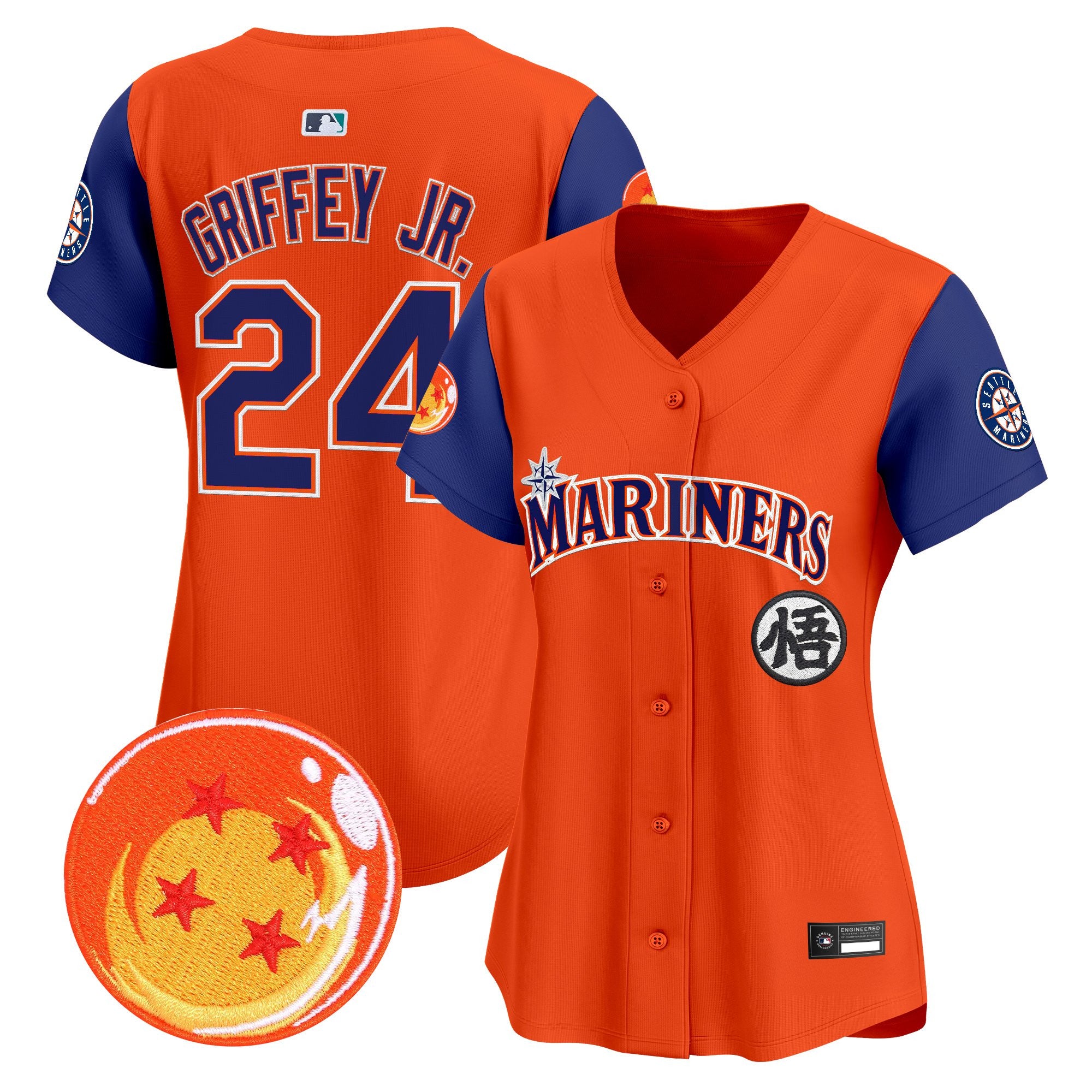 Women's Seattle Mariners x Dragon Ball Vapor Premier Limited Jersey - All Stitched