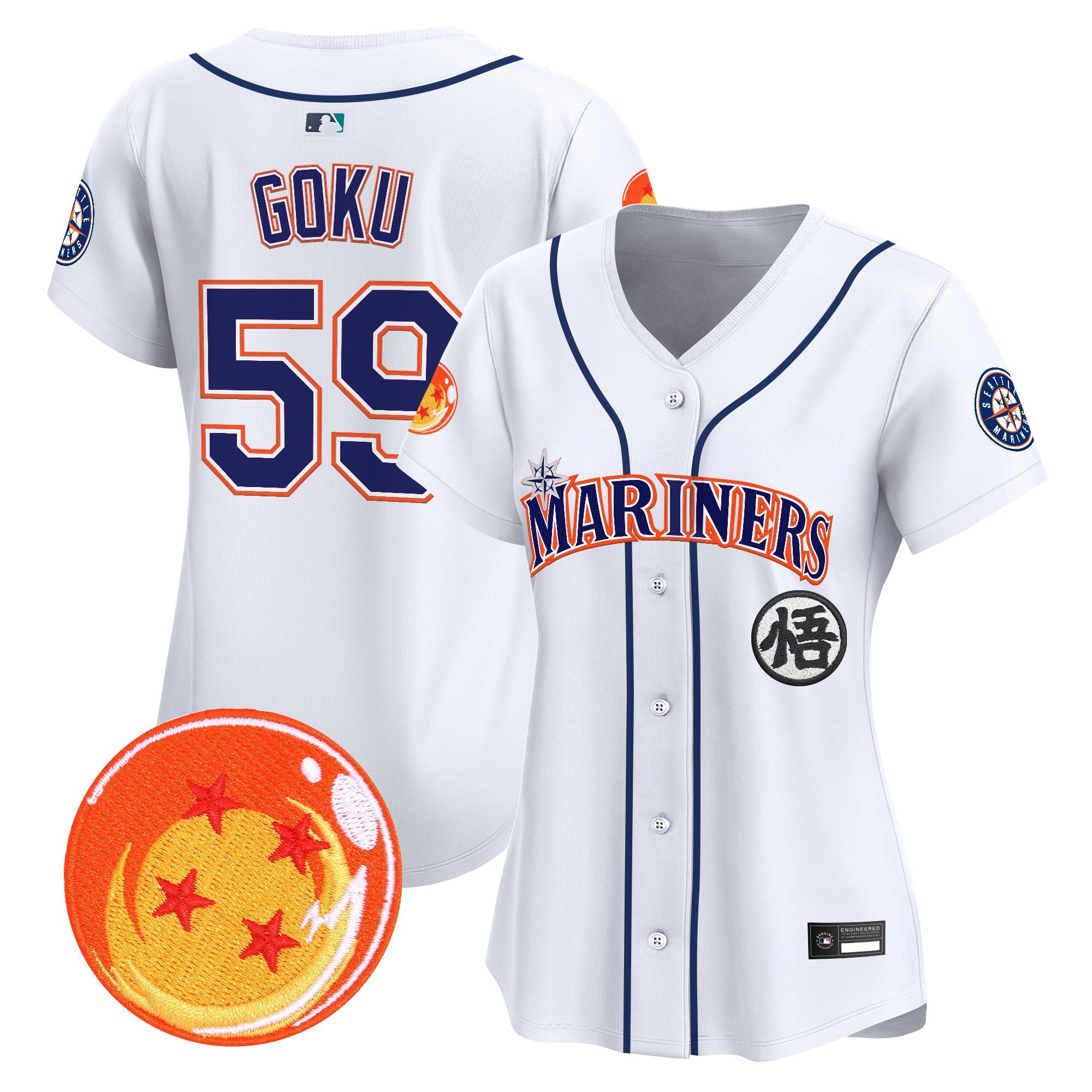 Women's Seattle Mariners x Dragon Ball Vapor Premier Limited Jersey - All Stitched