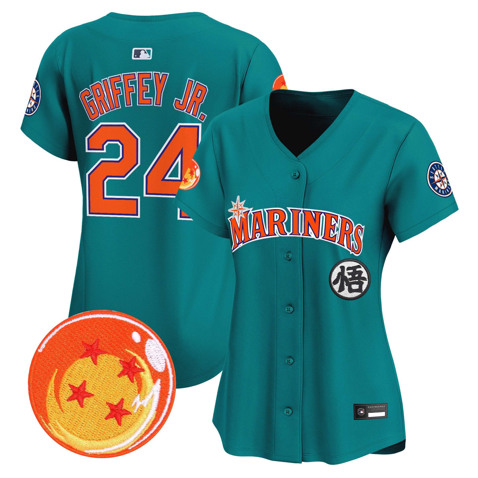 Women's Seattle Mariners x Dragon Ball Vapor Premier Limited Jersey - All Stitched