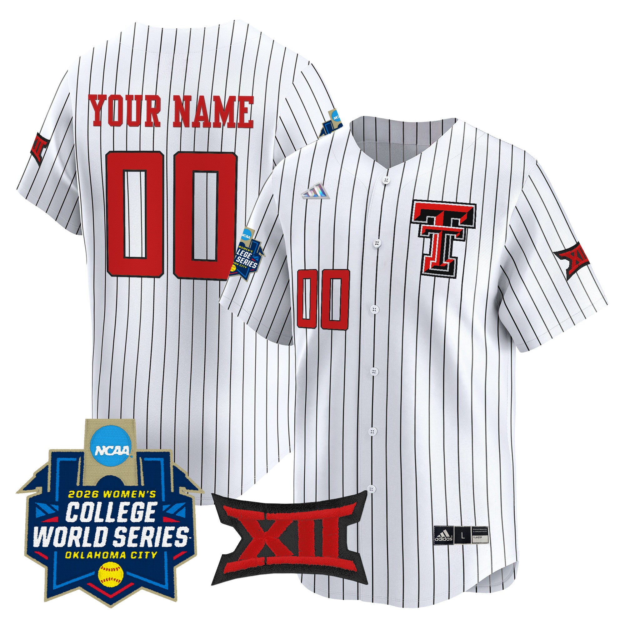 Texas Tech Red Raiders Softball 2026 World Series (WCWS) Vapor Premier Limited Custom Jersey - All Stitched