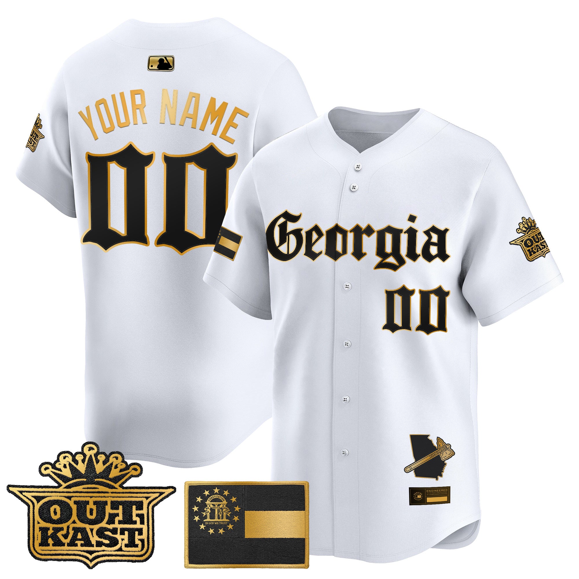 Atlanta Braves 'Georgia x Outkast Gothic Edition' Vapor Premier Limited Custom Jersey - All Stitched