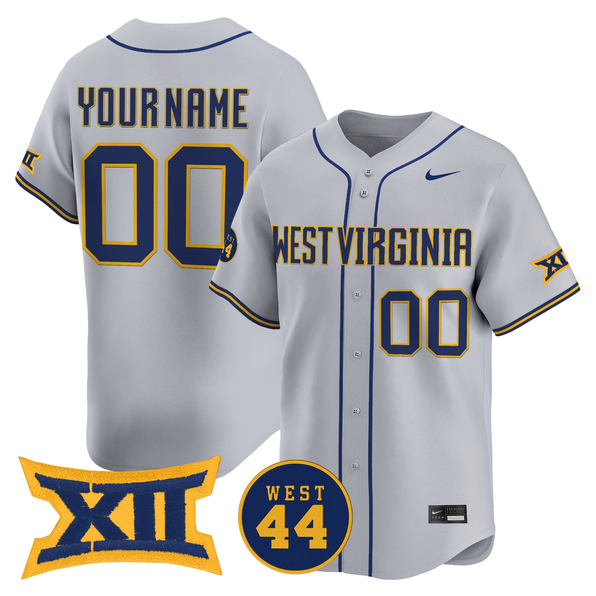 West Virginia Mountaineers 2026 Vapor Premier Limited Custom Jersey - All Stitched