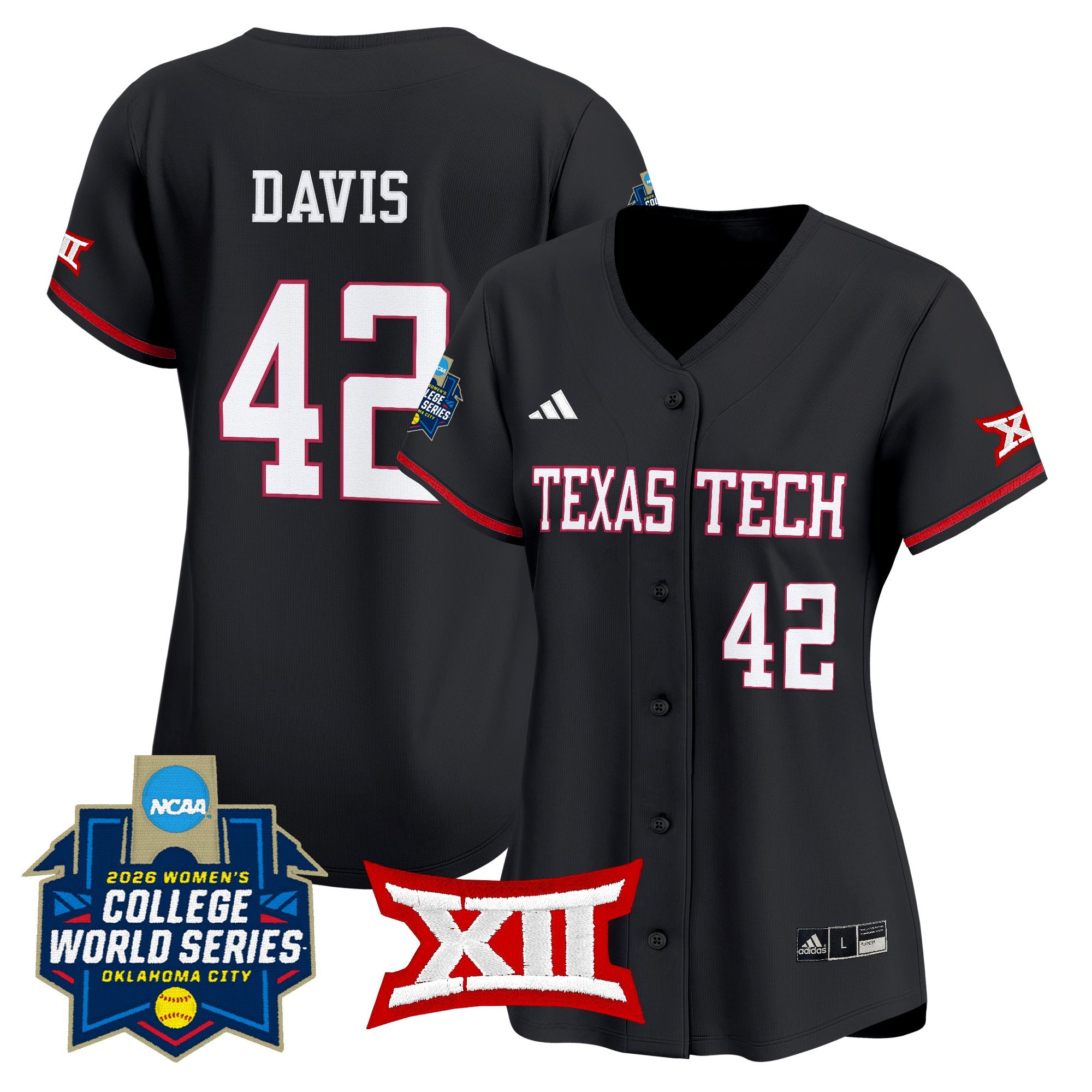 Women's Texas Tech Red Raiders Softball 2026 World Series (WCWS) Vapor Premier Limited Jersey - All Stitched