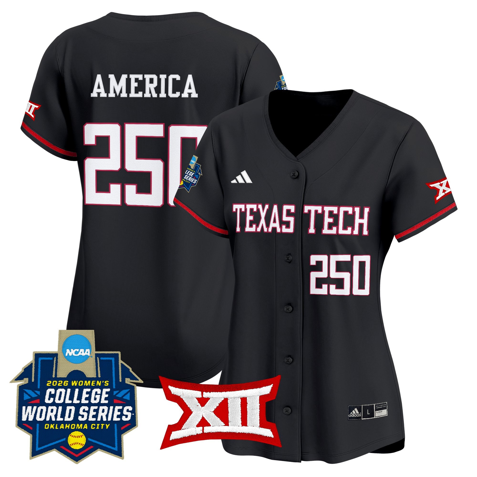 Women's Texas Tech Red Raiders Softball 2026 World Series (WCWS) Vapor Premier Limited Jersey - All Stitched