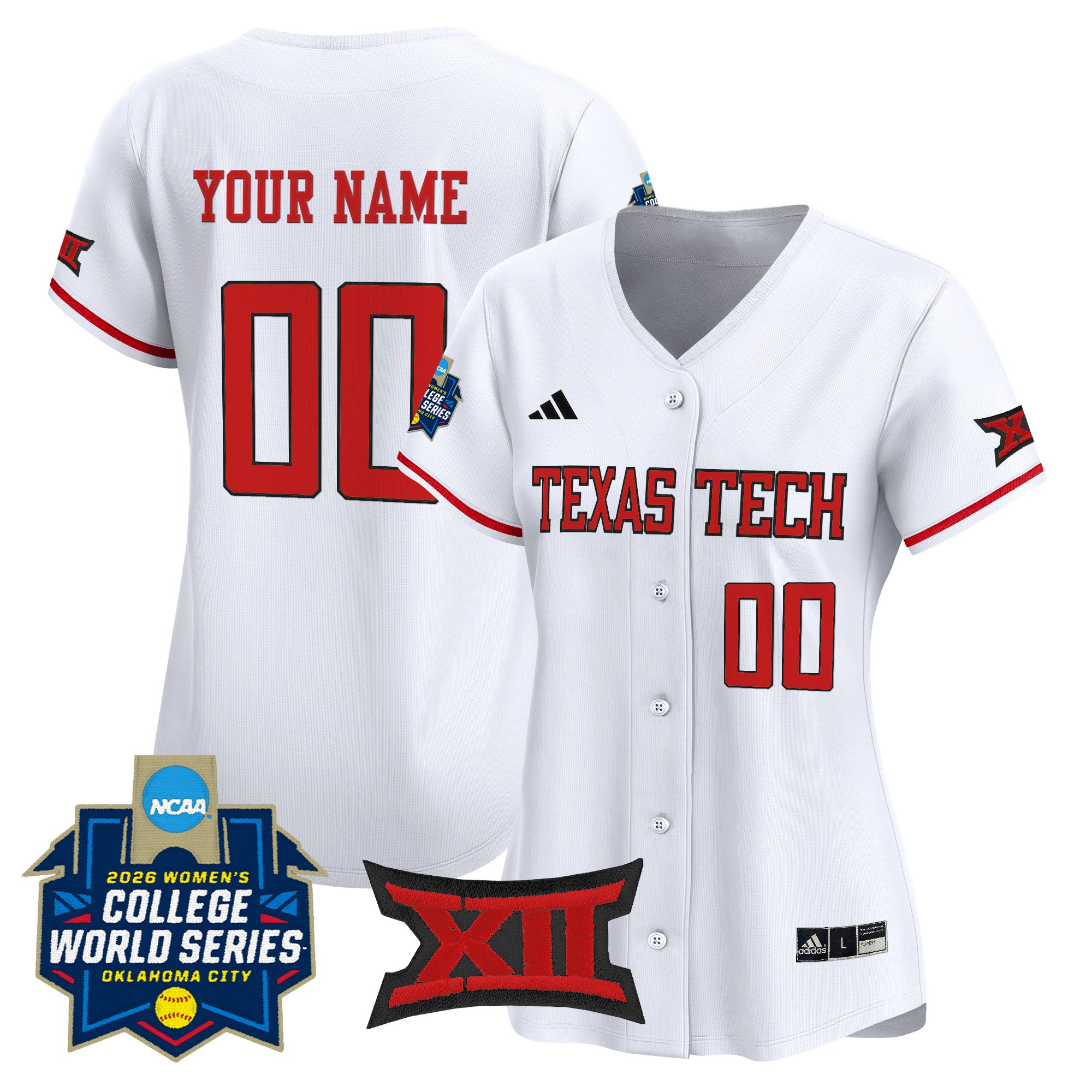 Texas Tech Red Raiders Softball 2026 World Series (WCWS) Vapor Premier Limited Custom Jersey - All Stitched