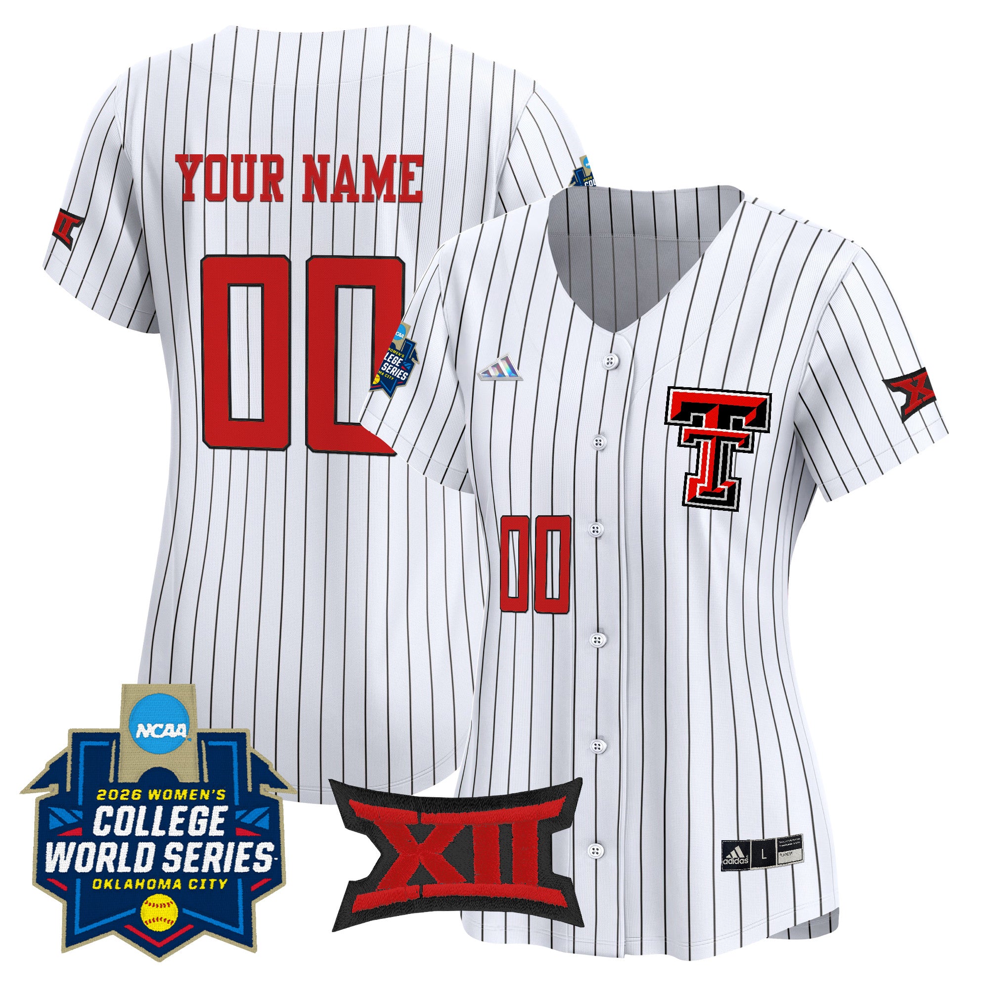 Texas Tech Red Raiders Softball 2026 World Series (WCWS) Vapor Premier Limited Custom Jersey - All Stitched