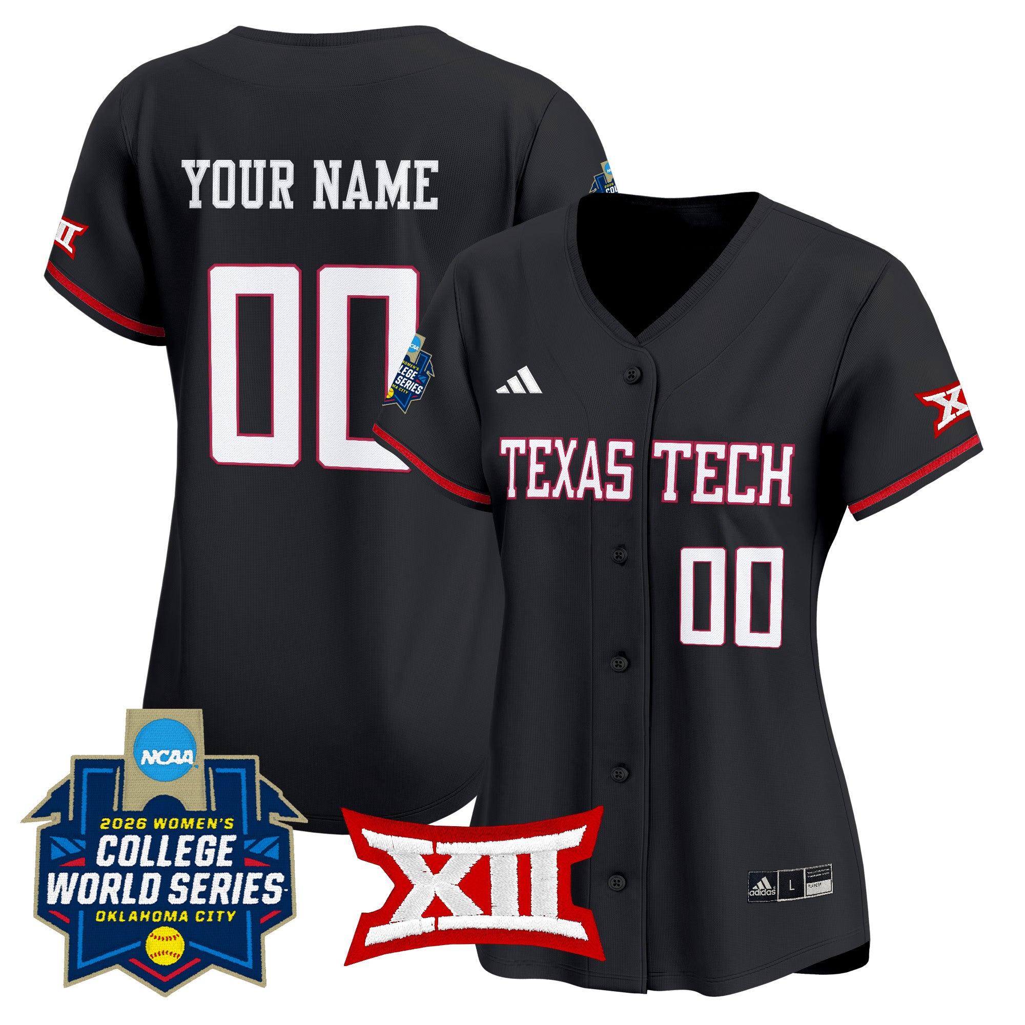 Texas Tech Red Raiders Softball 2026 World Series (WCWS) Vapor Premier Limited Custom Jersey - All Stitched