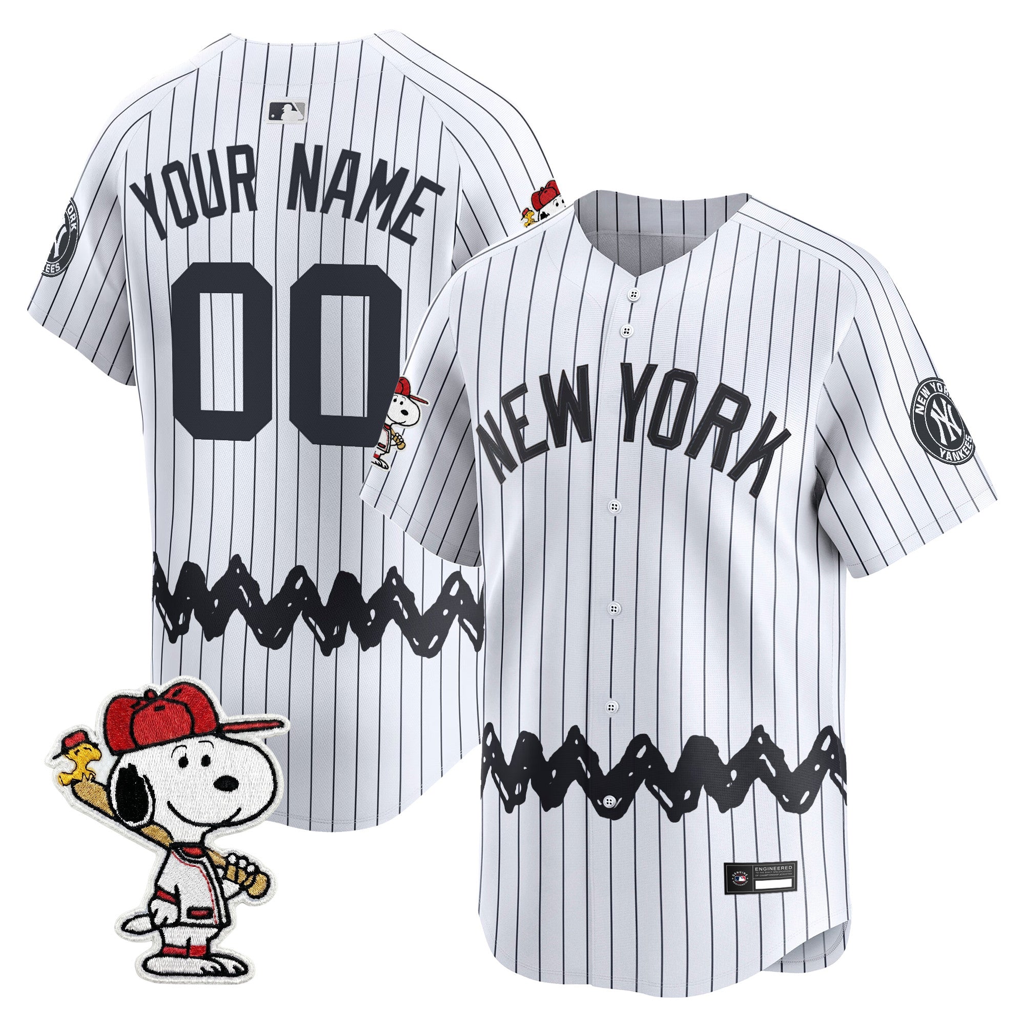 Yankees x Peanuts Vapor Premier Limited Custom Jersey - Stitched