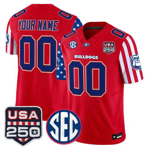 Georgia Bulldogs "America 250 Edition" Vapor Limited Custom Jersey - All Stitched