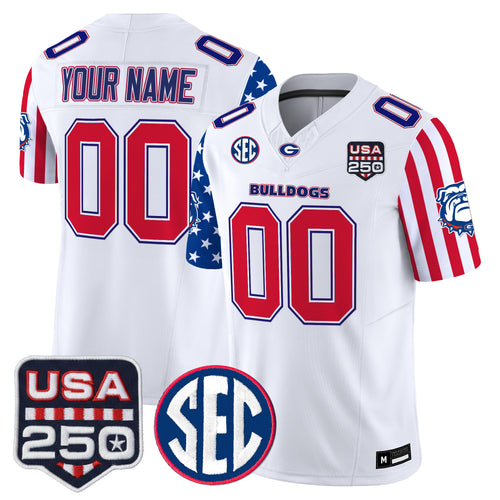 Georgia Bulldogs "America 250 Edition" Vapor Limited Custom Jersey - All Stitched