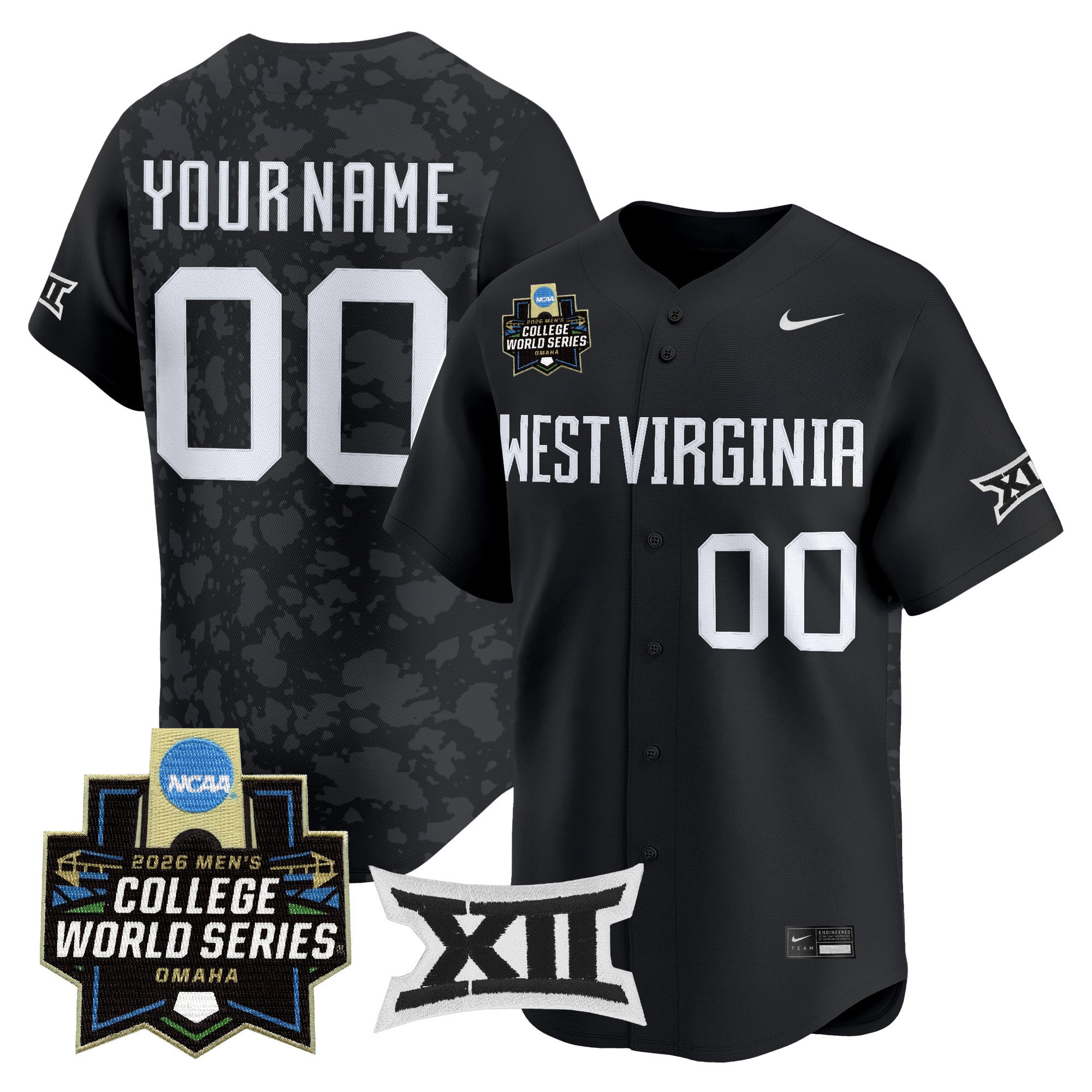 West Virginia Mountaineers 2026 World Series Patch Vapor Premier Limited Custom Jersey - All Stitched