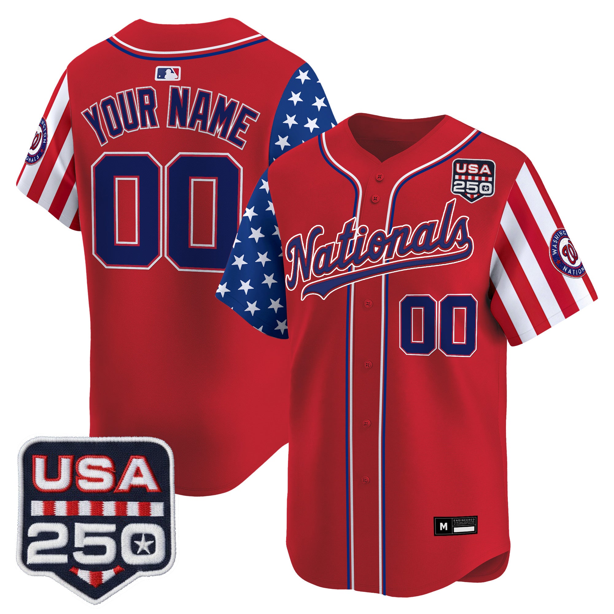 Washington Nationals "America 250 Edition" Vapor Premier Limited Custom Jersey - All Stitched